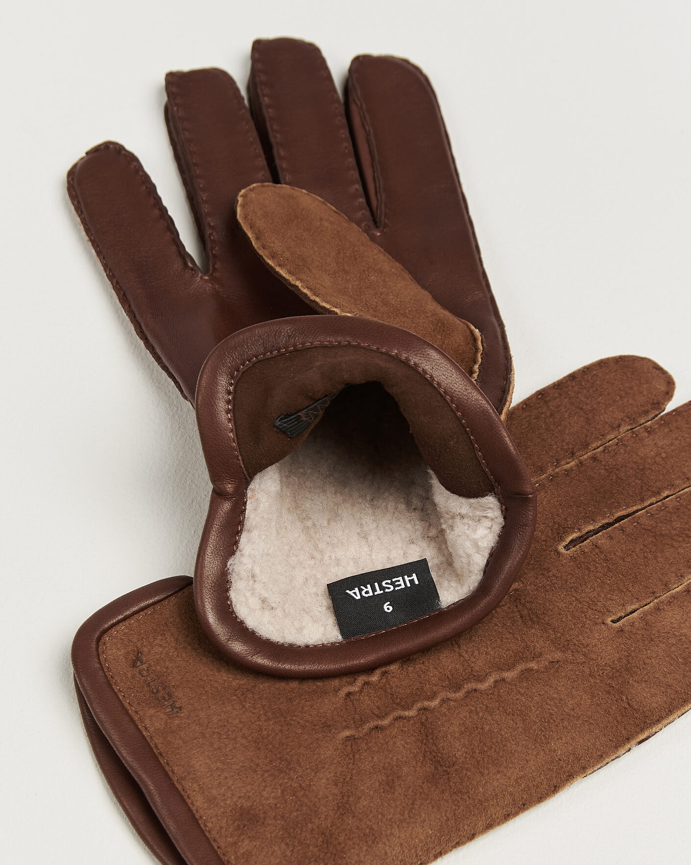 Uomini | Guanti | Hestra | Balthazar Suede/Nappa Leather Glove Brown