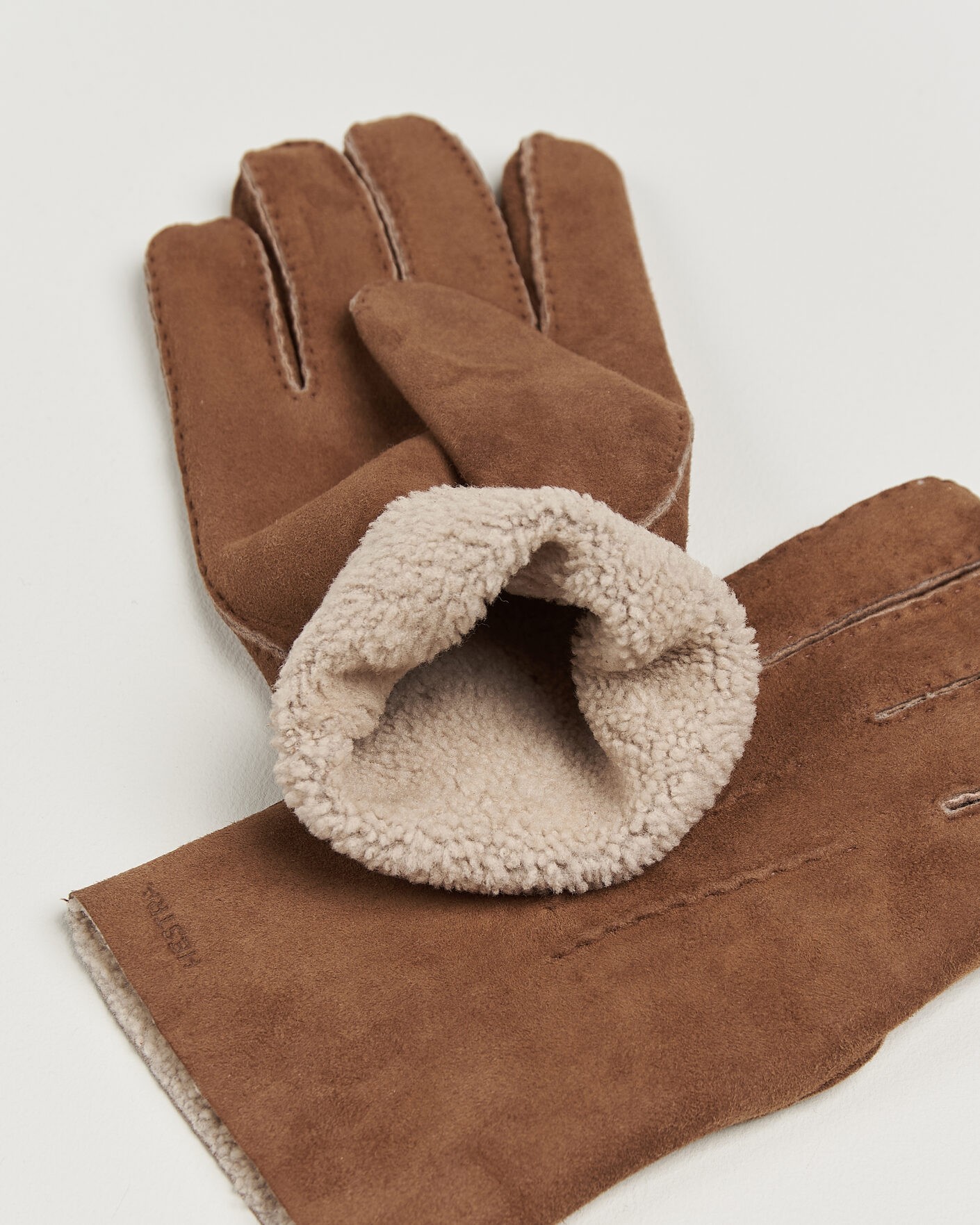 Uomini | Guanti | Hestra | Bernard Lambskin Suede Glove Brown