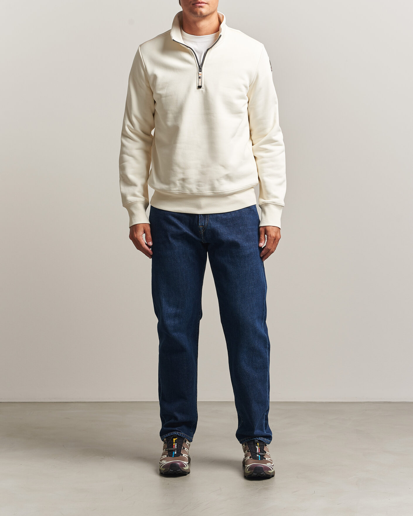 Uomini | Maglieria | Parajumpers | Broad Peak Super Easy Half Zip Sweatshirt Warm Ivory