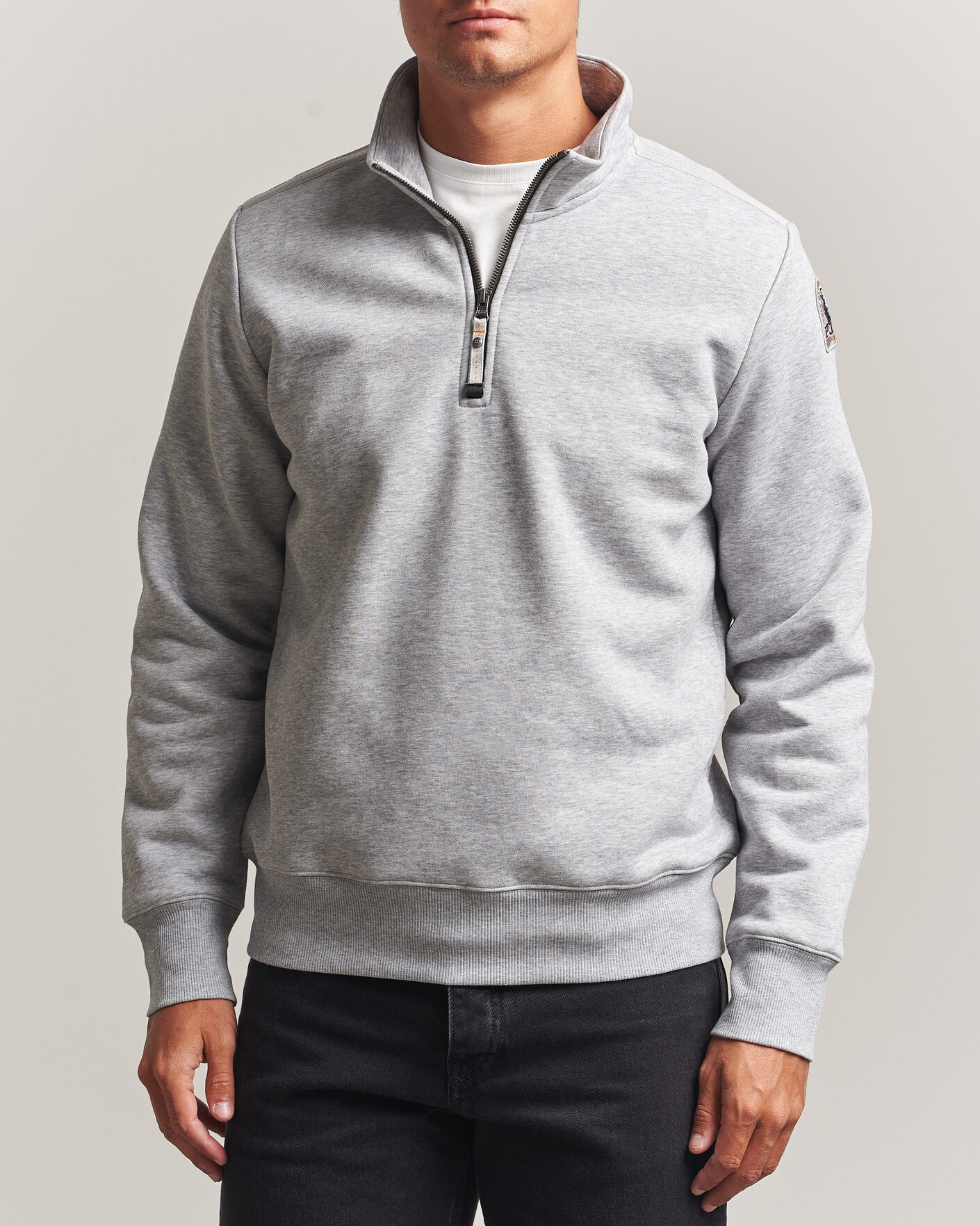 Uomini | Maglieria | Parajumpers | Broad Peak Super Easy Half Zip Sweatshirt Ash Grey Melange