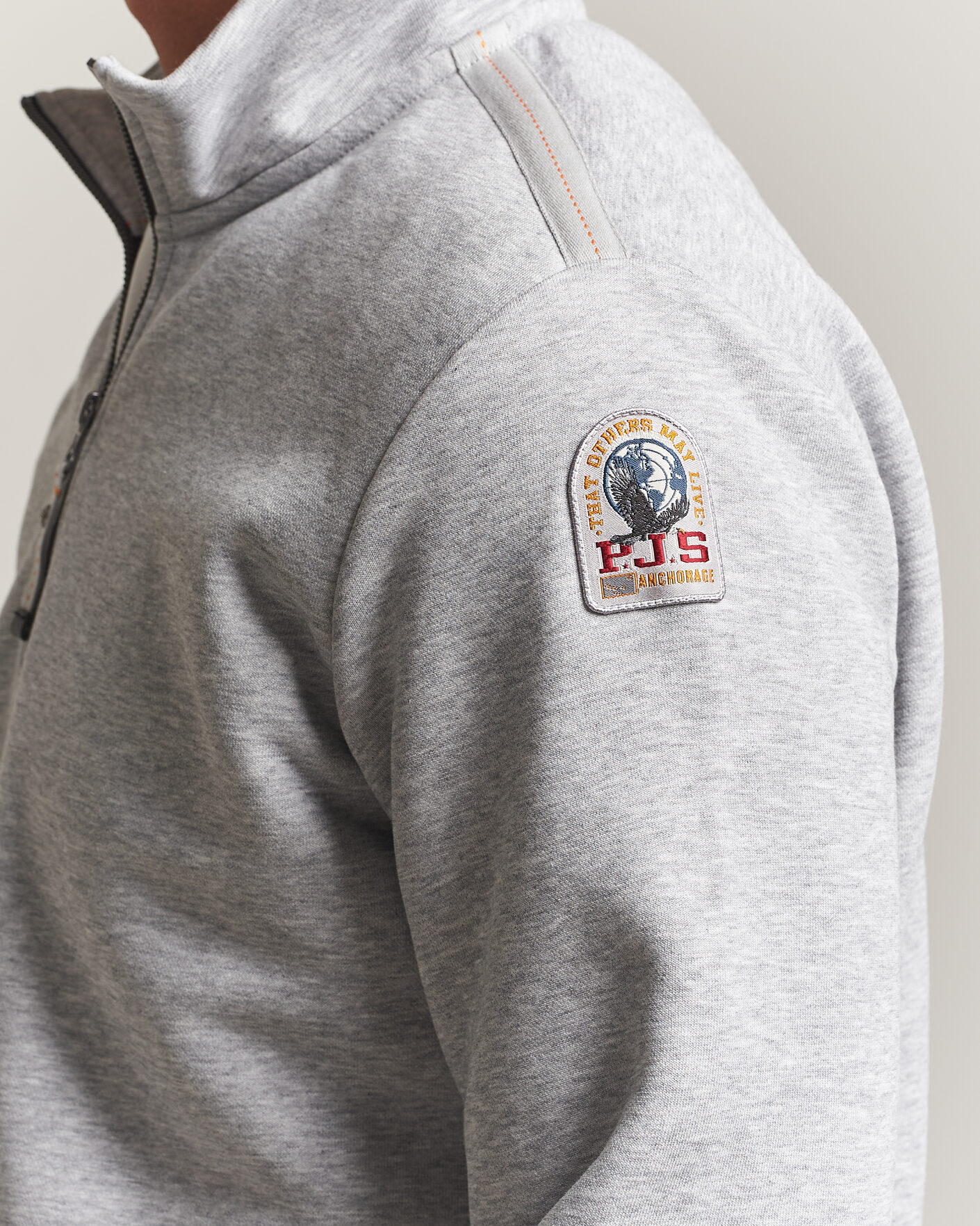Uomini | Maglieria | Parajumpers | Broad Peak Super Easy Half Zip Sweatshirt Ash Grey Melange
