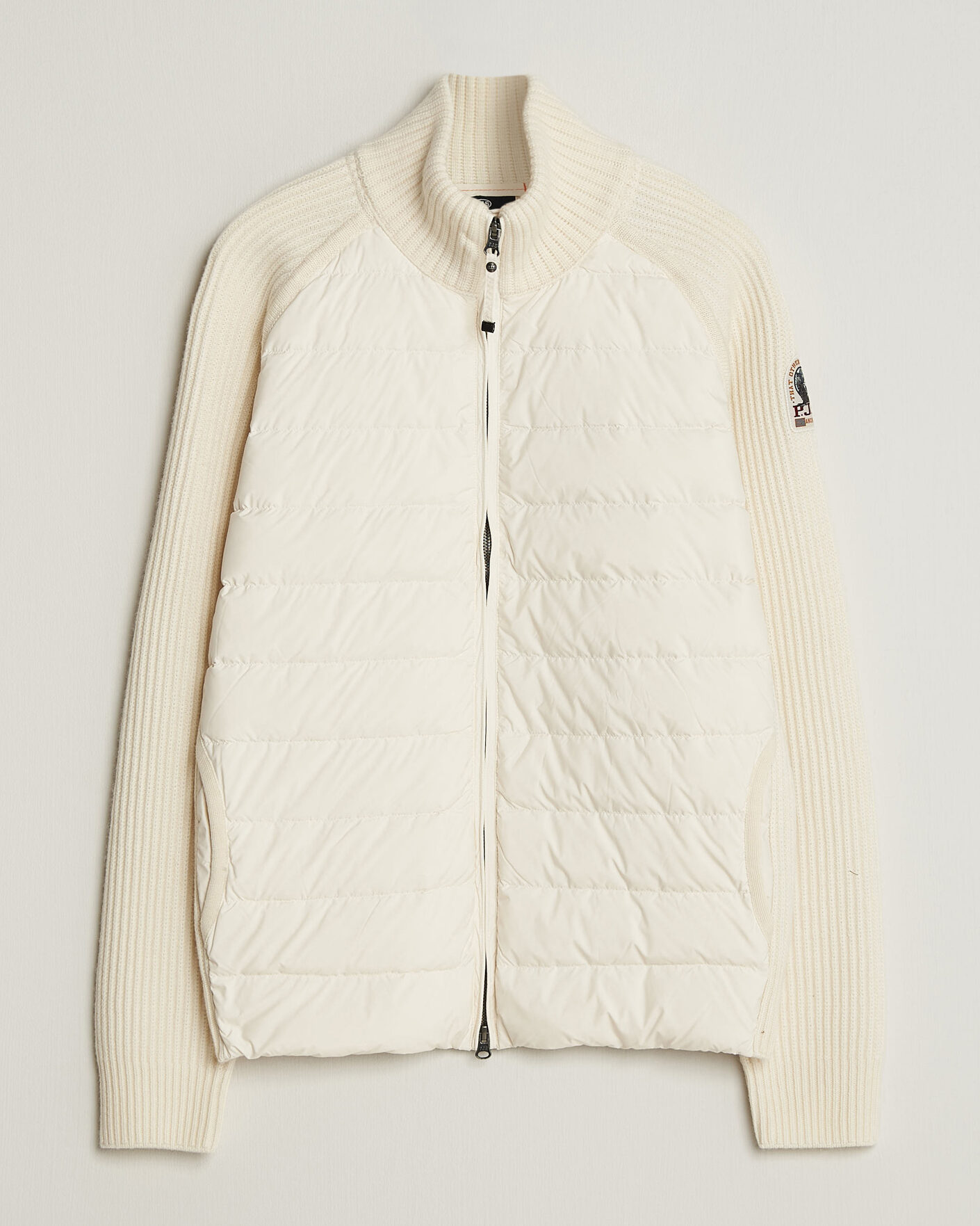 Uomini | Giacche | Parajumpers | Olmo Rib Knitted Hybrid Jacket Warm Ivory