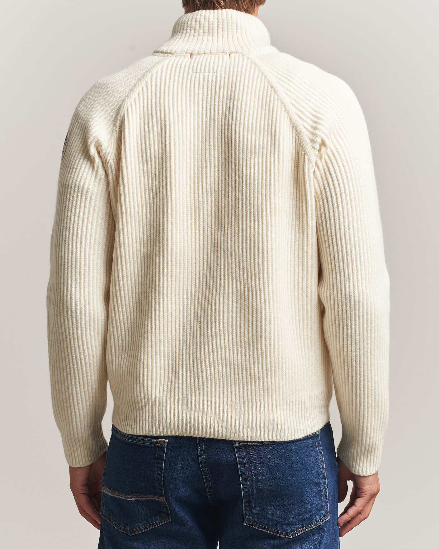 Uomini | Giacche | Parajumpers | Olmo Rib Knitted Hybrid Jacket Warm Ivory