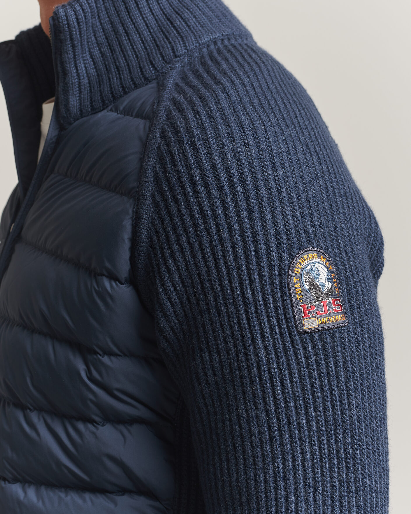 Uomini | Giacche | Parajumpers | Olmo Rib Knitted Hybrid Jacket Nine Iron
