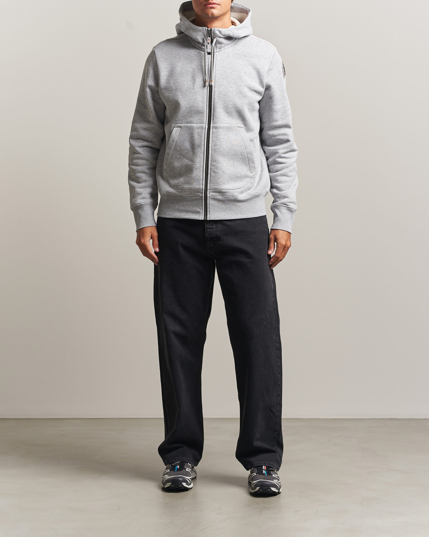 Uomini | Maglieria | Parajumpers | Charlie Super Easy Full Zip Ash Grey Melange