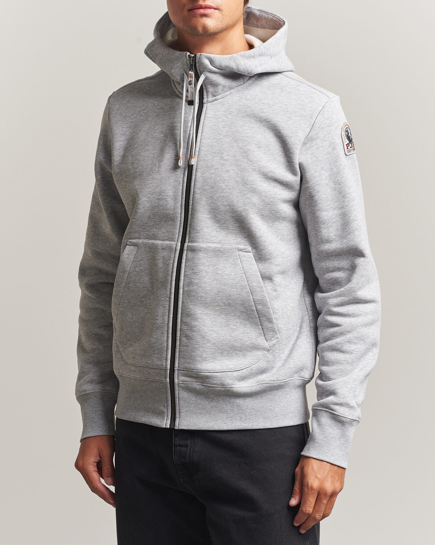 Uomini | Maglieria | Parajumpers | Charlie Super Easy Full Zip Ash Grey Melange