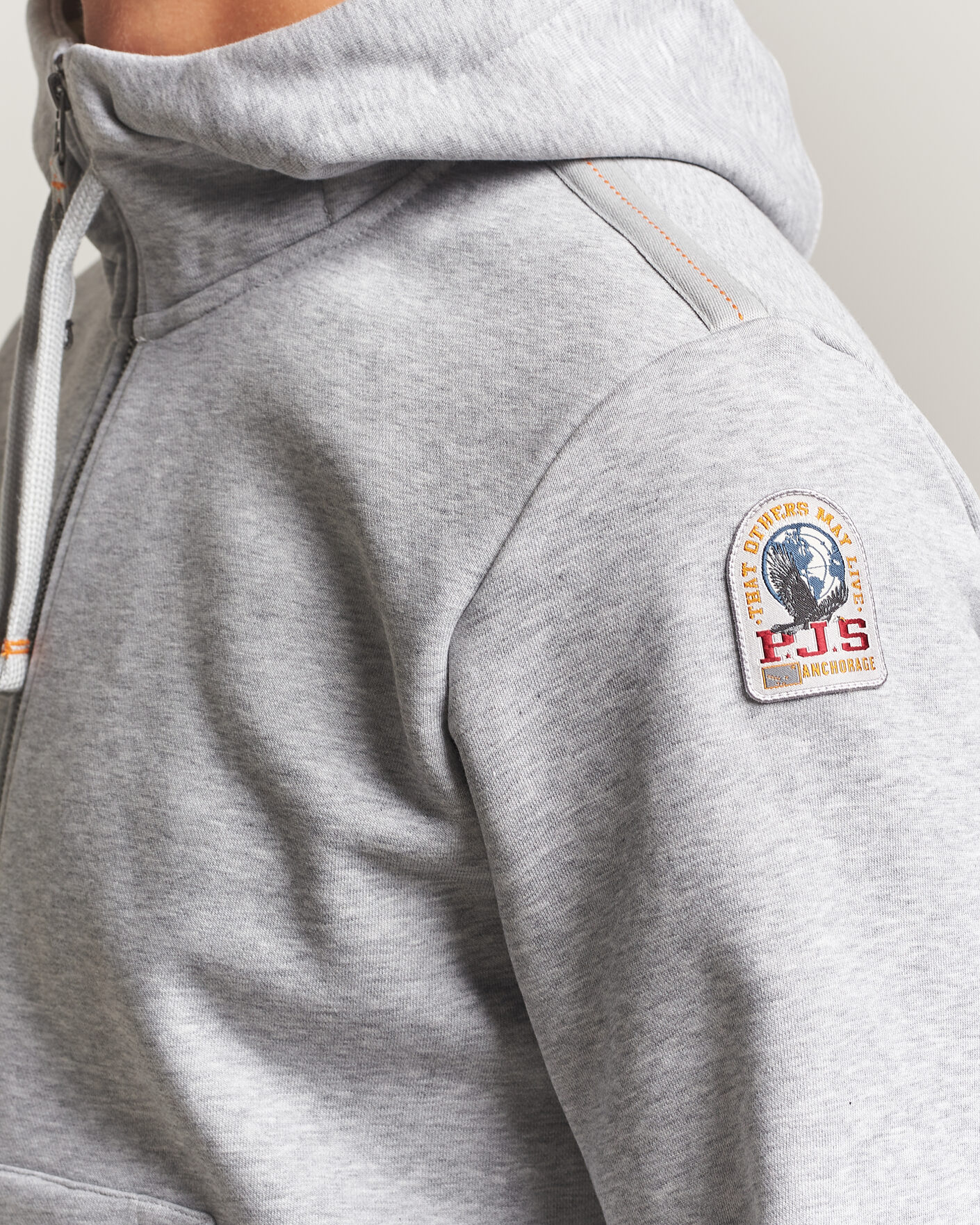Uomini | Maglieria | Parajumpers | Charlie Super Easy Full Zip Ash Grey Melange