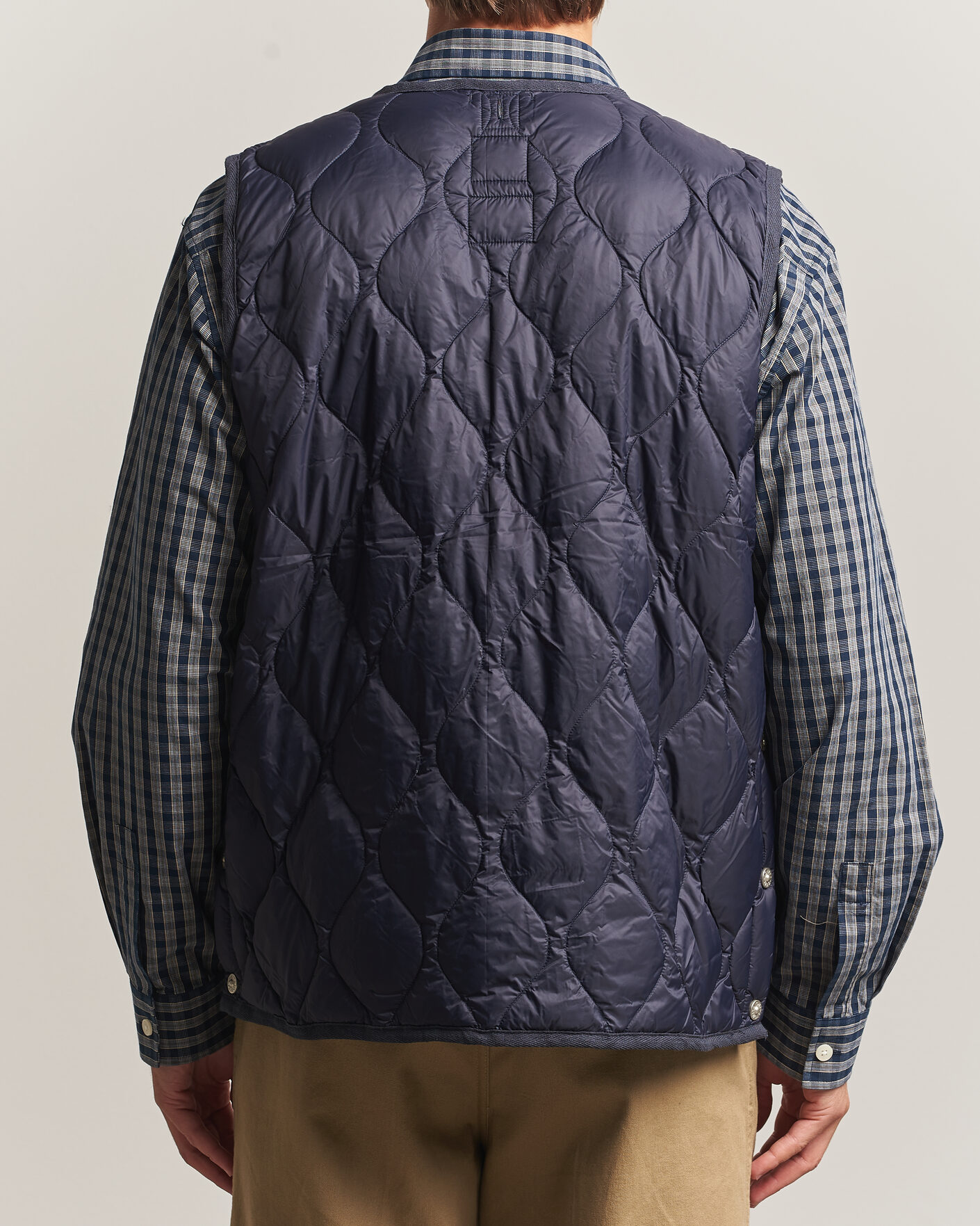 Uomini | Gilet | TAION | Military Crew Neck Down Vest Dark Navy