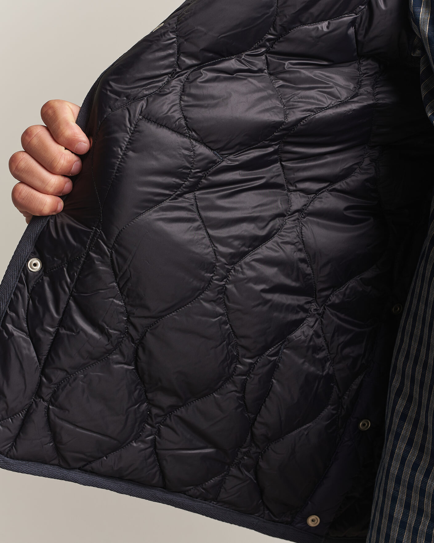 Uomini | Gilet | TAION | Military Crew Neck Down Vest Dark Navy