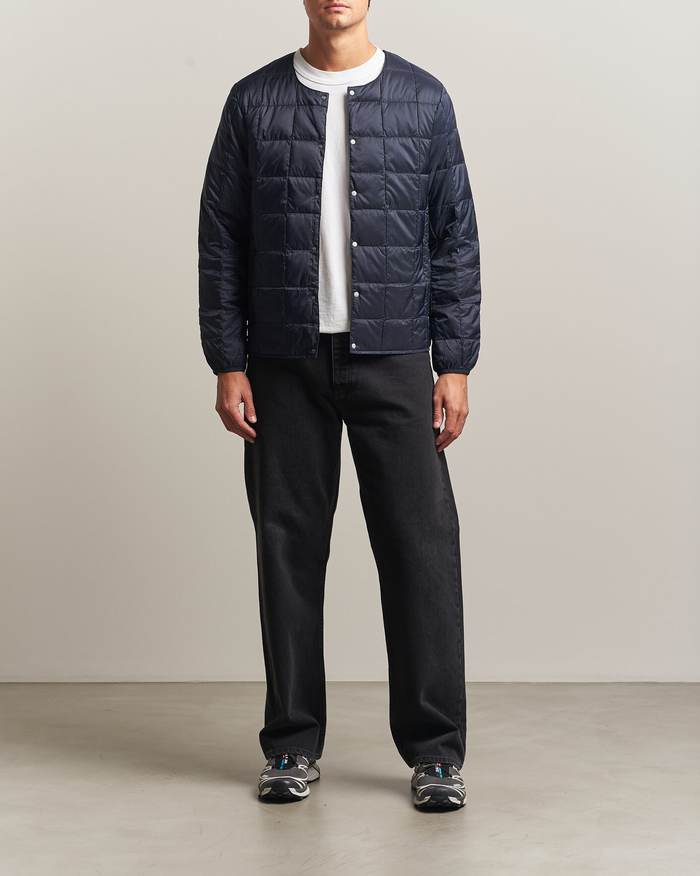 Uomini | Giacche | TAION | Crew Neck Button Down Jacket Dark Navy