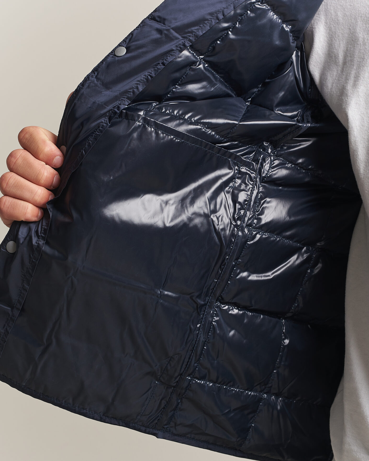 Uomini | Giacche | TAION | Crew Neck Button Down Jacket Dark Navy