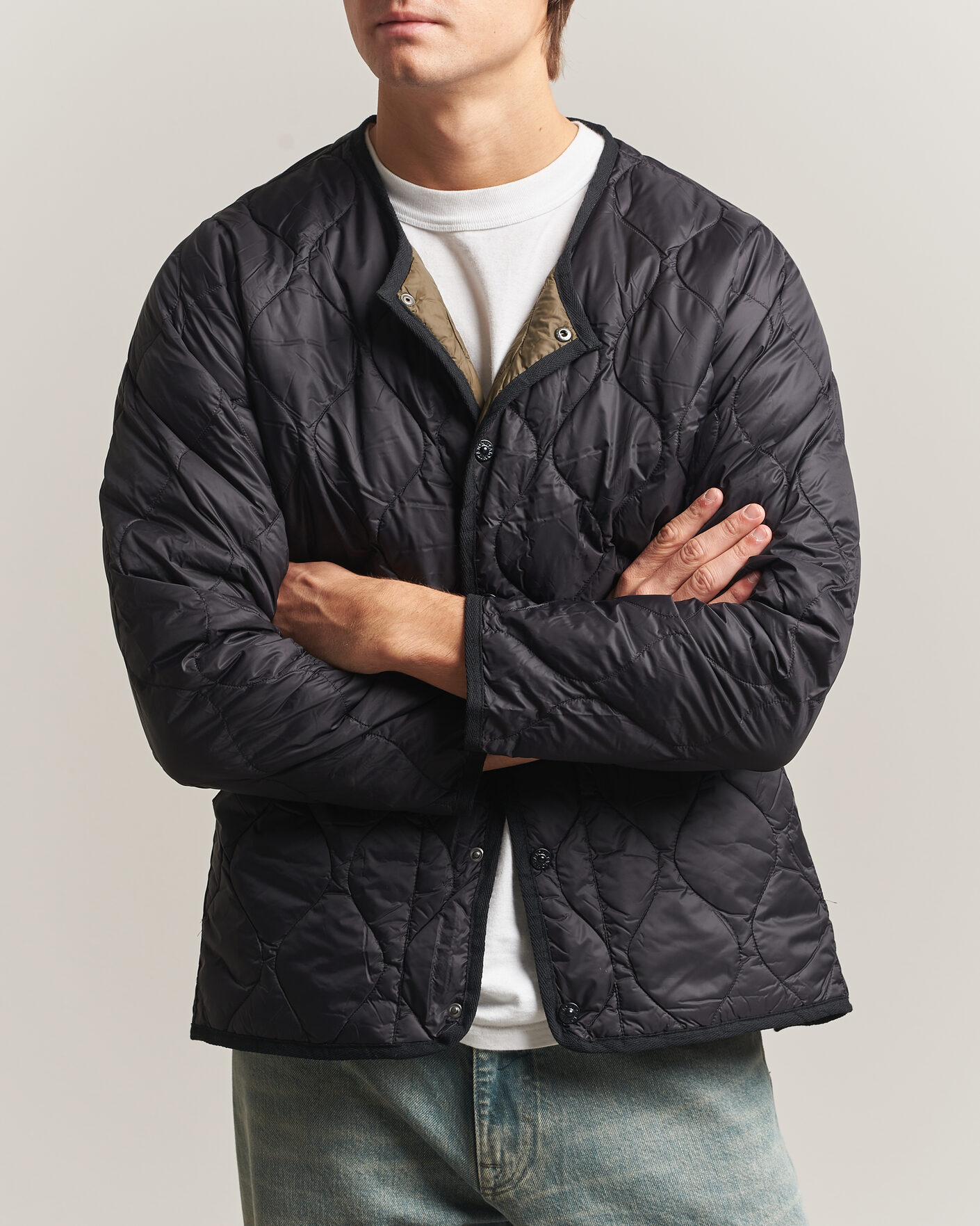 Uomini | Giacche | TAION | Military Crew Neck Down Jacket Black