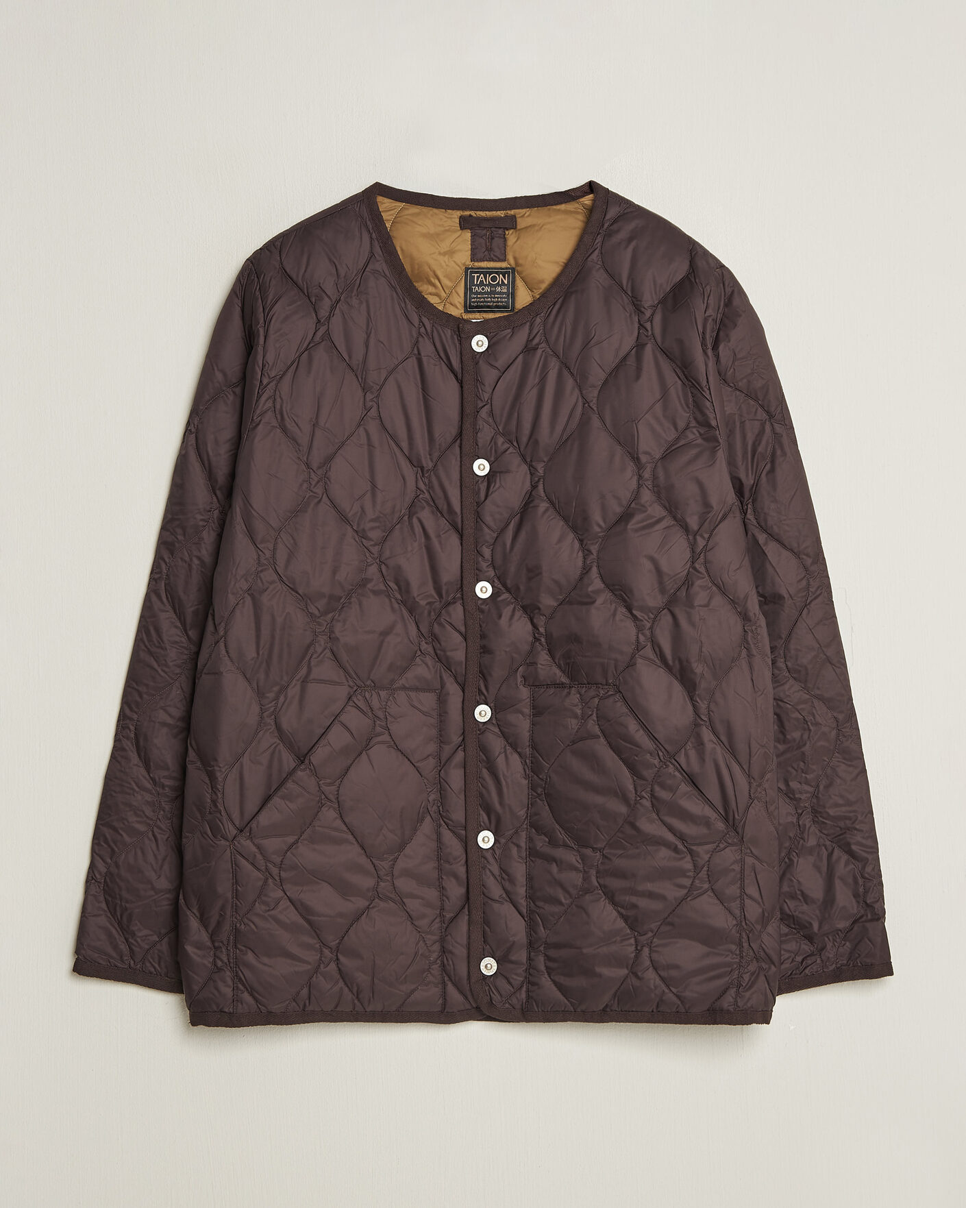 Uomini | Giacche | TAION | Military Crew Neck Down Jacket Dark Choco