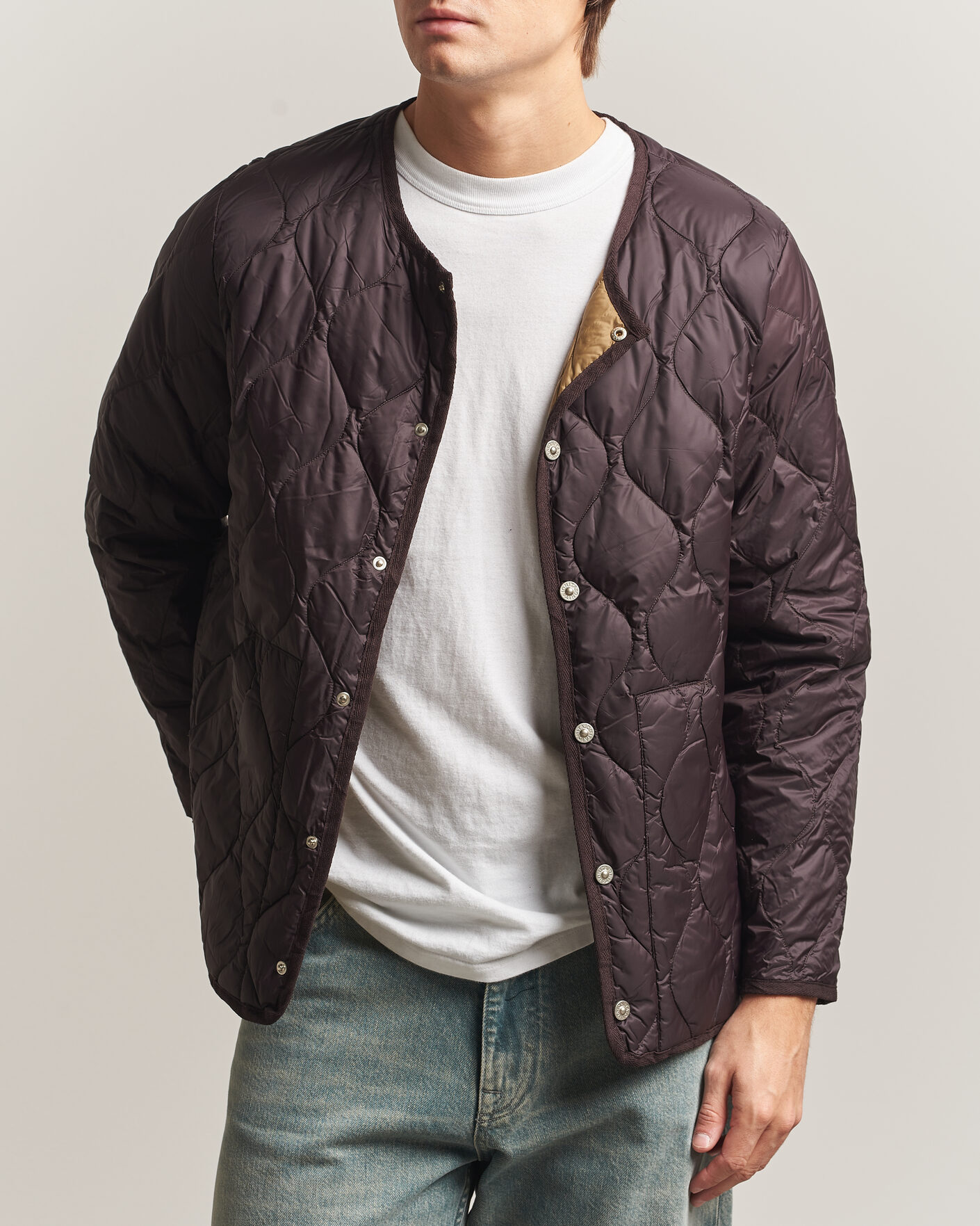 Uomini | Giacche | TAION | Military Crew Neck Down Jacket Dark Choco
