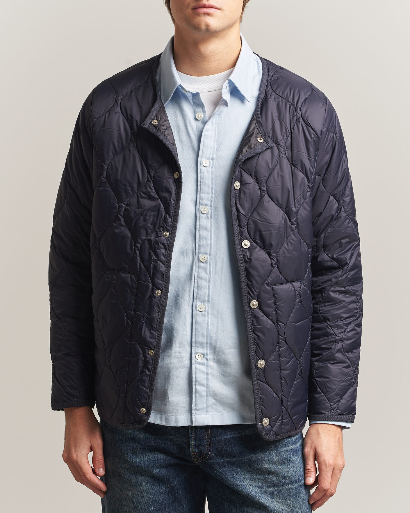 Uomini | Giacche | TAION | Military Crew Neck Down Jacket Dark Navy