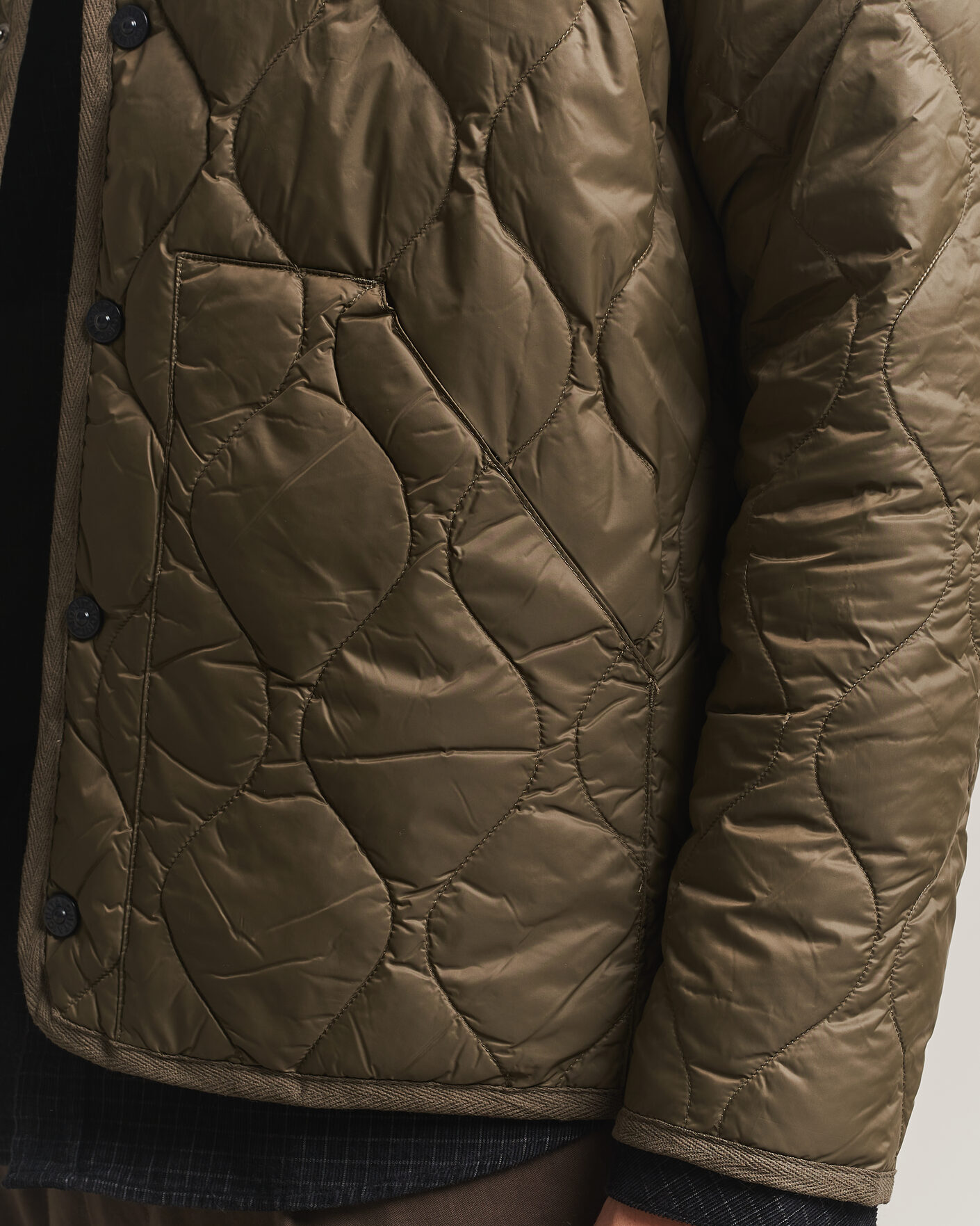 Uomini | Giacche | TAION | Military Crew Neck Down Jacket Dark Olive