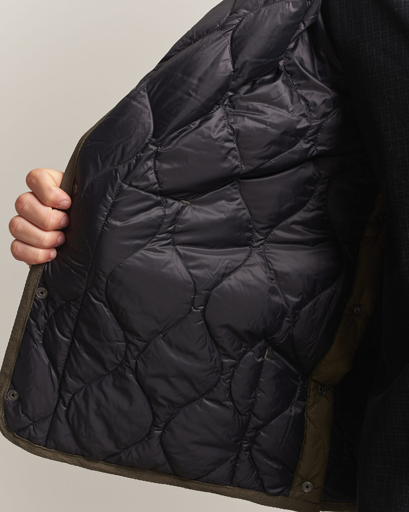 Uomini | Giacche | TAION | Military Crew Neck Down Jacket Dark Olive