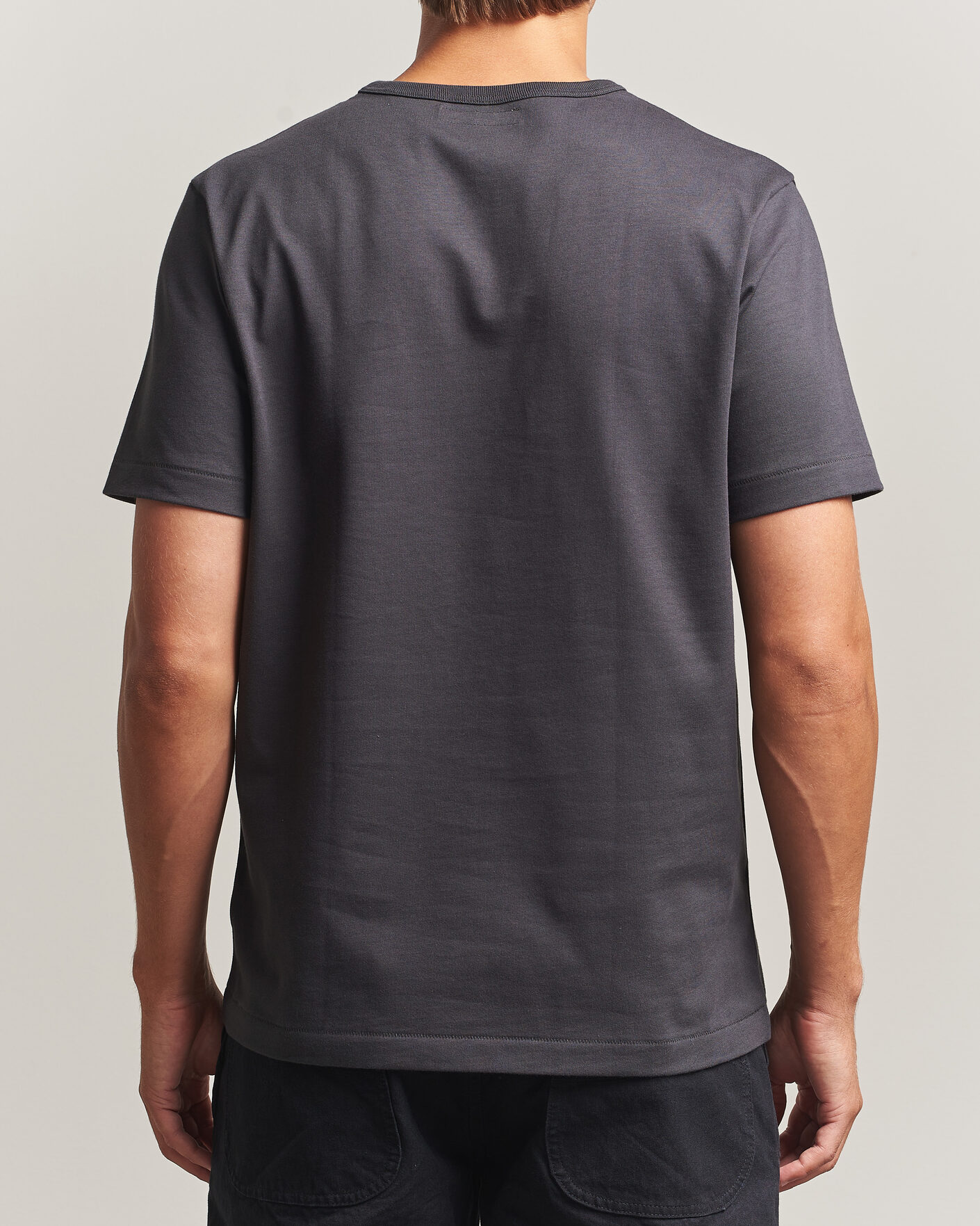 Uomini | T-shirt | Merz b. Schwanen | Classic Fit Sturdy Loopwheeled T-Shirt Charcoal