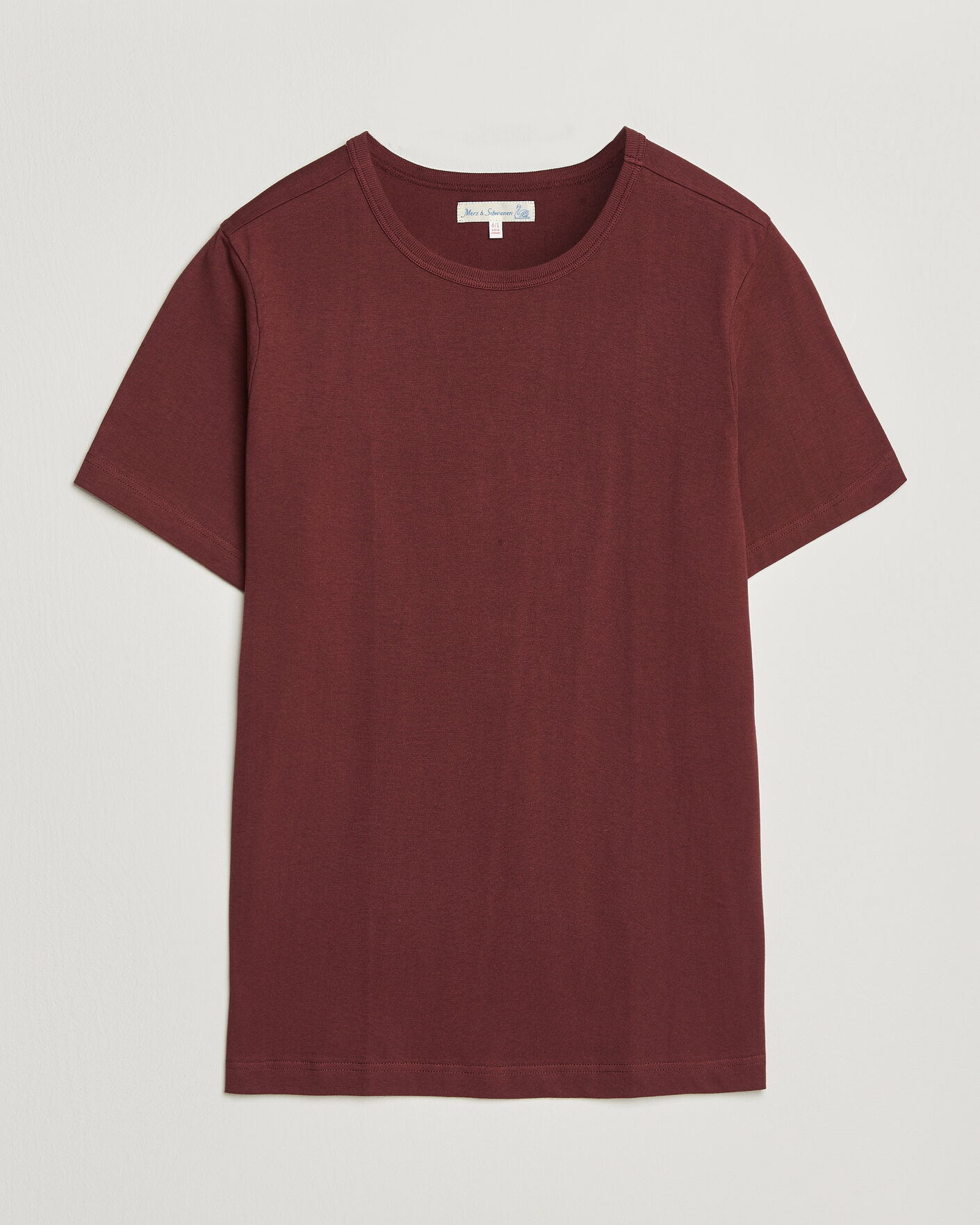 Uomini | T-shirt | Merz b. Schwanen | 1950s Classic Loopwheeled T-shirt Burgundy