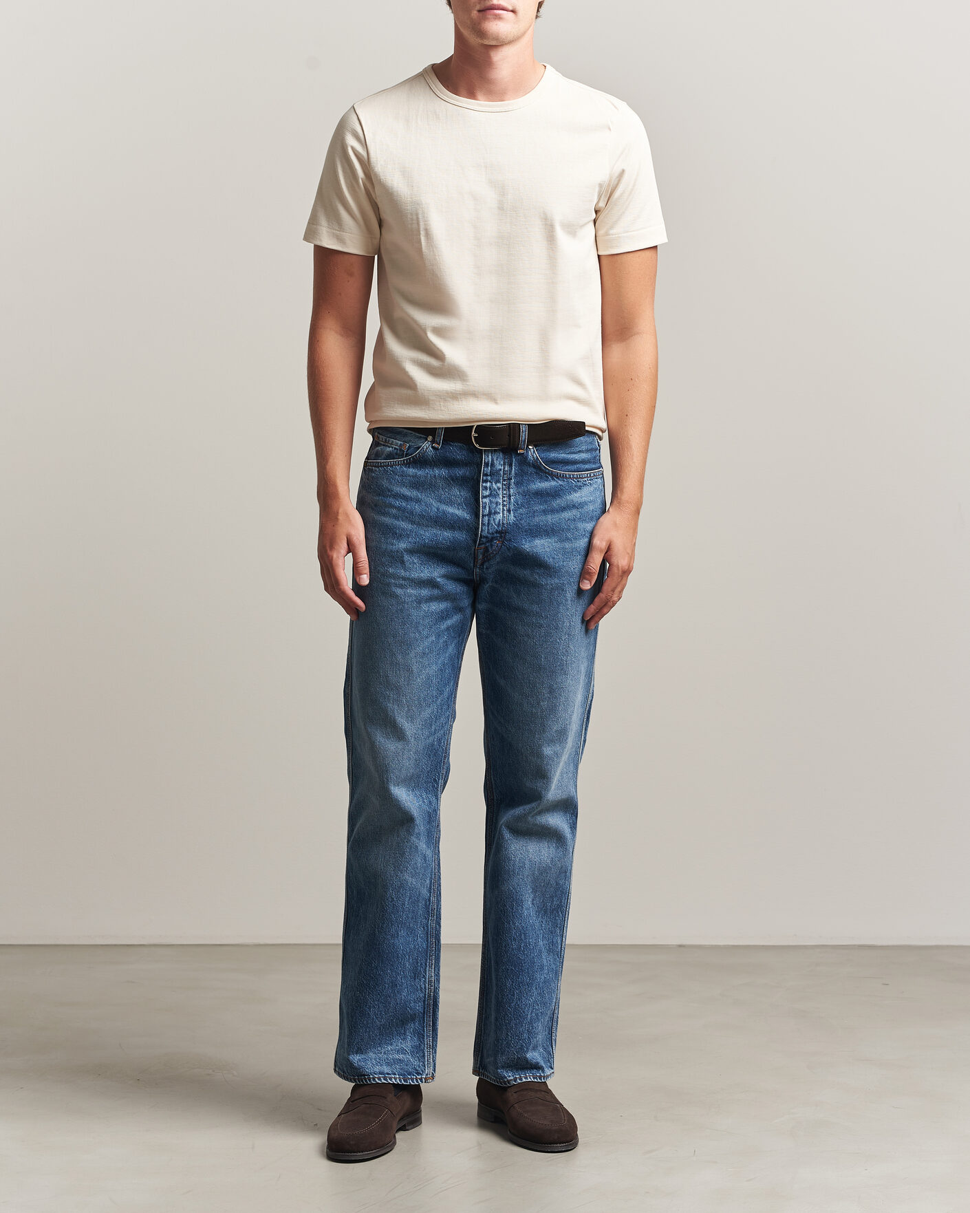 Uomini | T-shirt | Merz b. Schwanen | Classic Fit Loopwheeled T-Shirt Nature