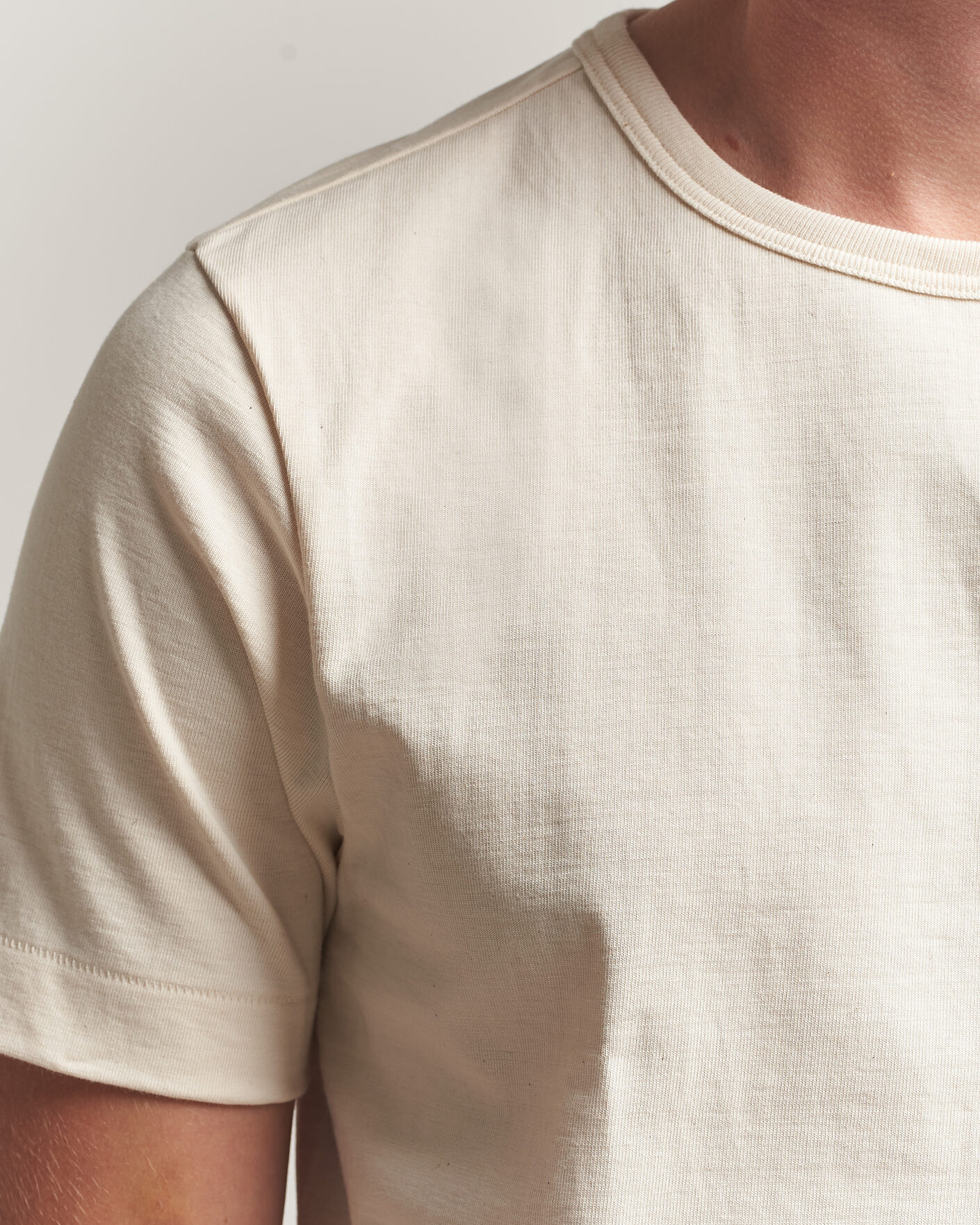 Uomini | T-shirt | Merz b. Schwanen | Classic Fit Loopwheeled T-Shirt Nature