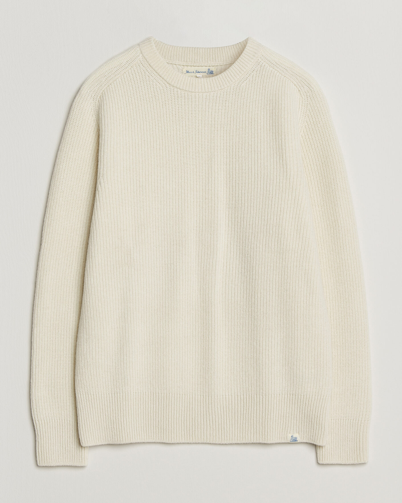Uomini | Maglieria | Merz b. Schwanen | Merino/Cashmere Knitted Sweater Nature