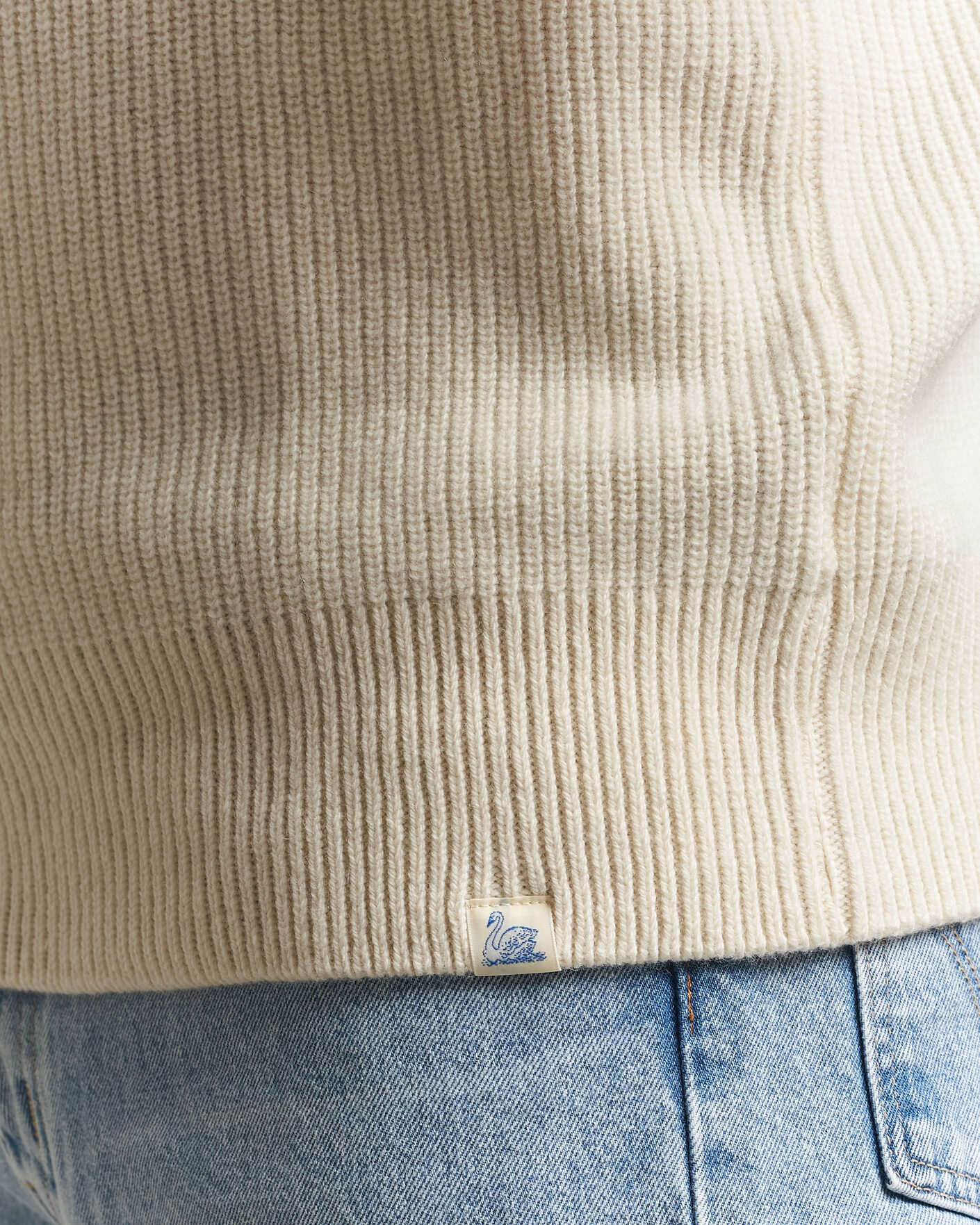 Uomini | Maglieria | Merz b. Schwanen | Merino/Cashmere Knitted Sweater Nature