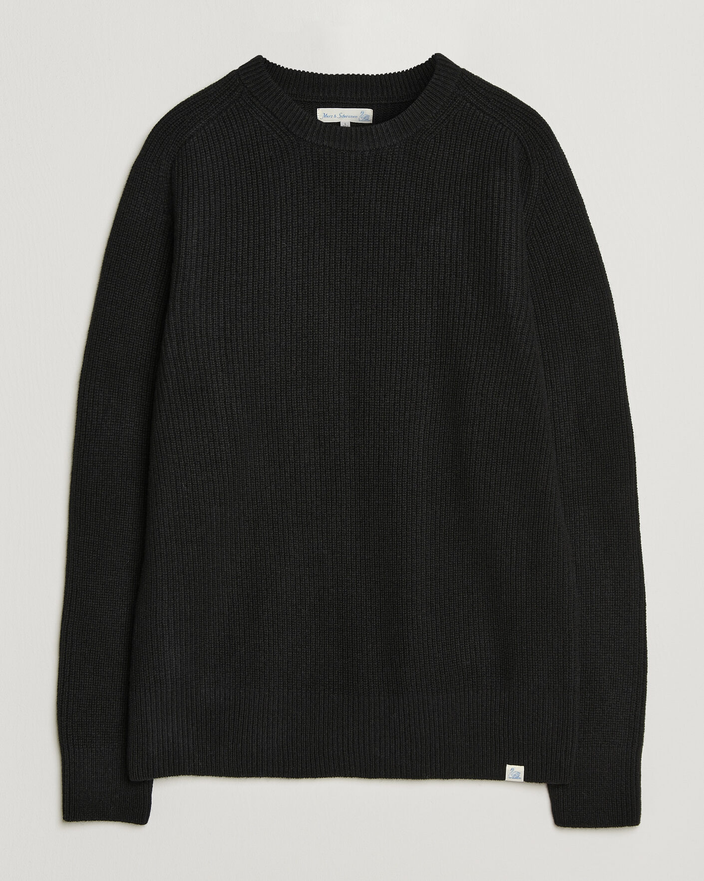 Uomini | Maglieria | Merz b. Schwanen | Merino/Cashmere Knitted Sweater Deep Black