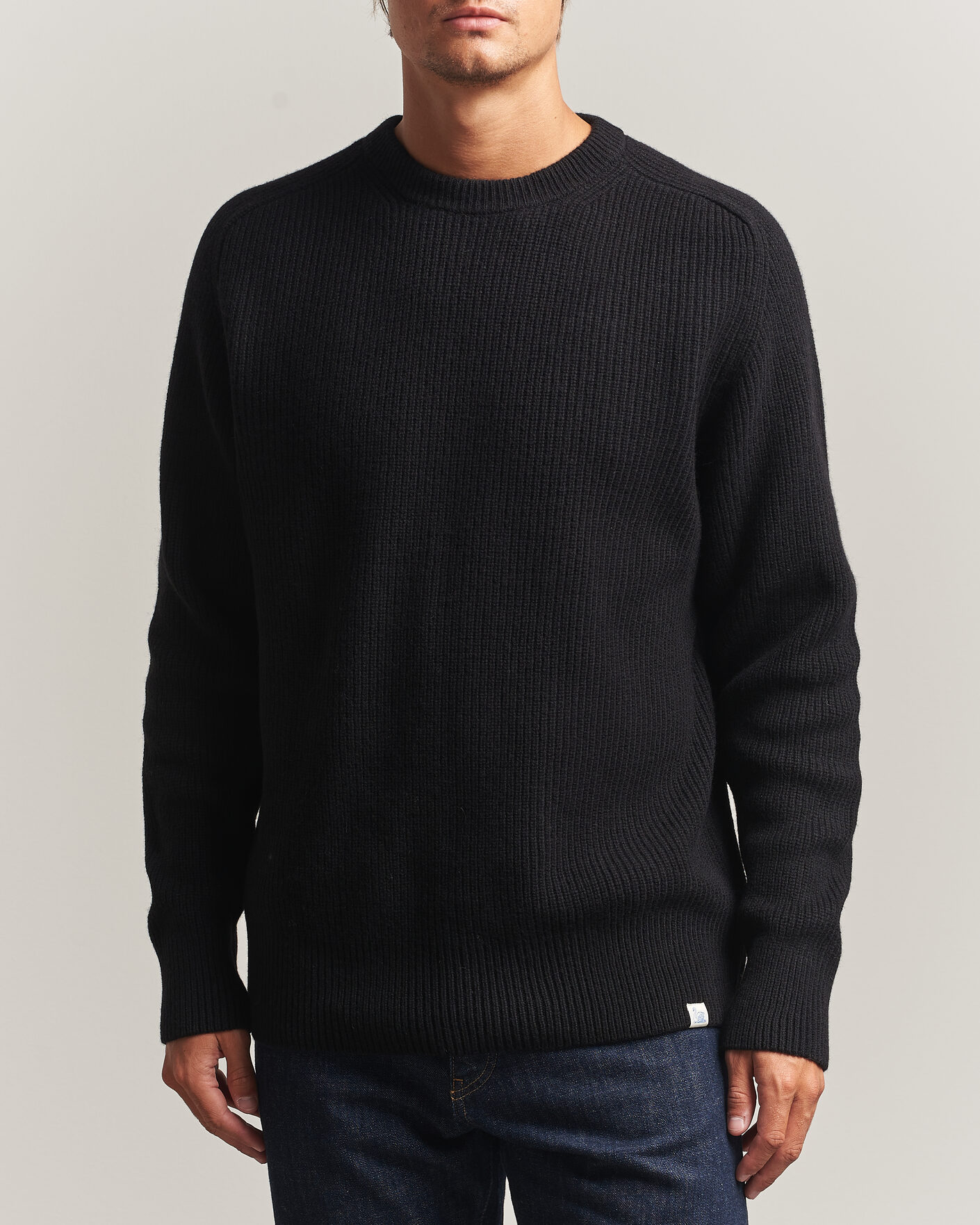 Uomini | Maglieria | Merz b. Schwanen | Merino/Cashmere Knitted Sweater Deep Black