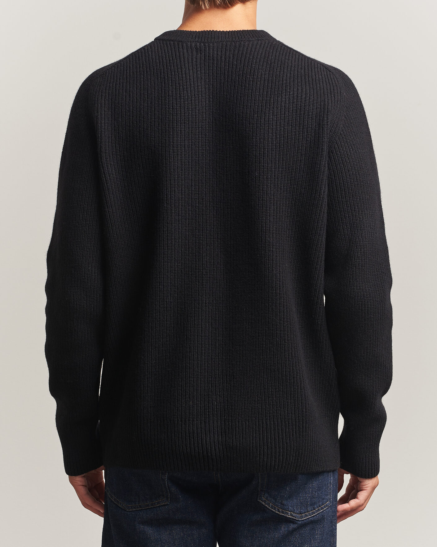 Uomini | Maglieria | Merz b. Schwanen | Merino/Cashmere Knitted Sweater Deep Black