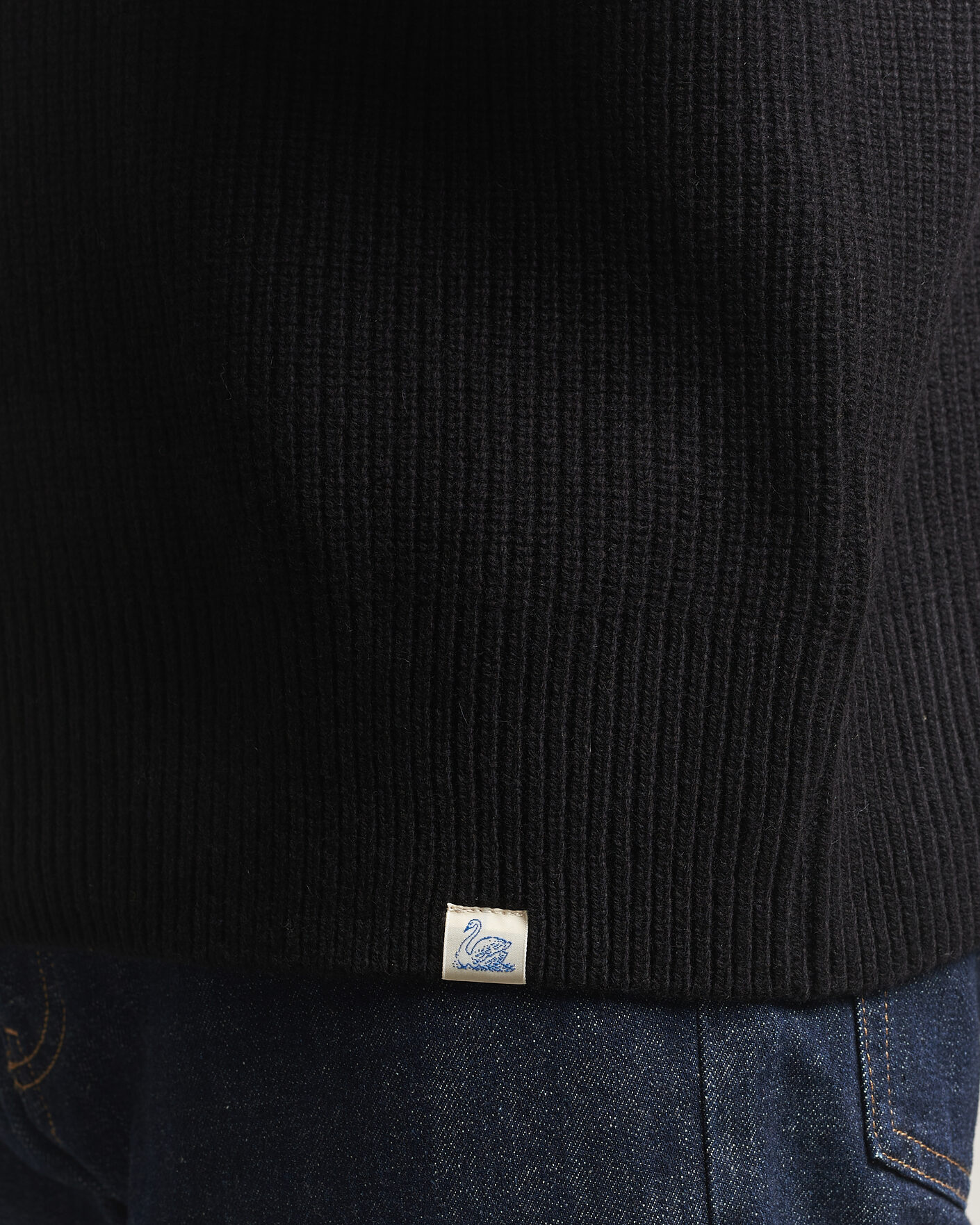 Uomini | Maglieria | Merz b. Schwanen | Merino/Cashmere Knitted Sweater Deep Black