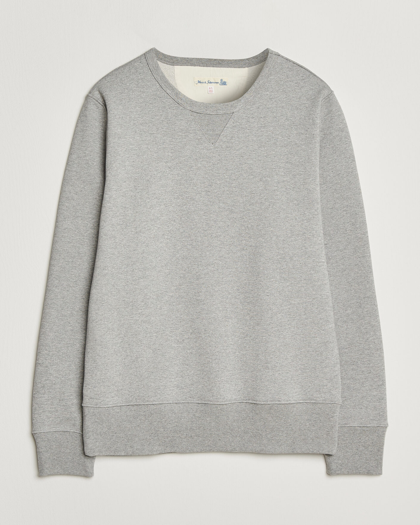 Uomini | Maglieria | Merz b. Schwanen | Classic Fit Loopwheeled Heavyweight Sweatshirt Grey Melange