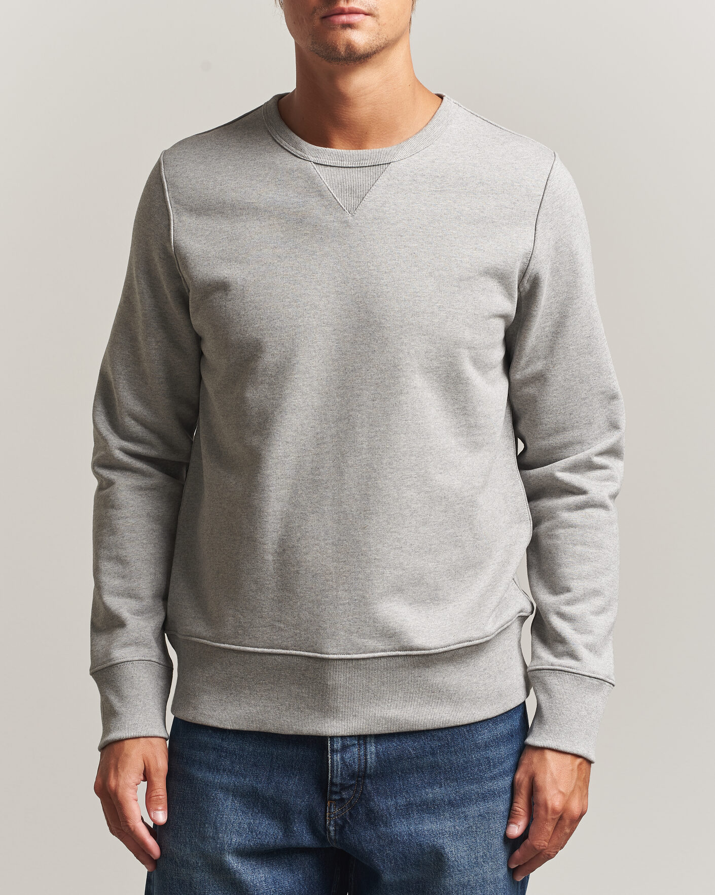 Uomini | Maglieria | Merz b. Schwanen | Classic Fit Loopwheeled Heavyweight Sweatshirt Grey Melange