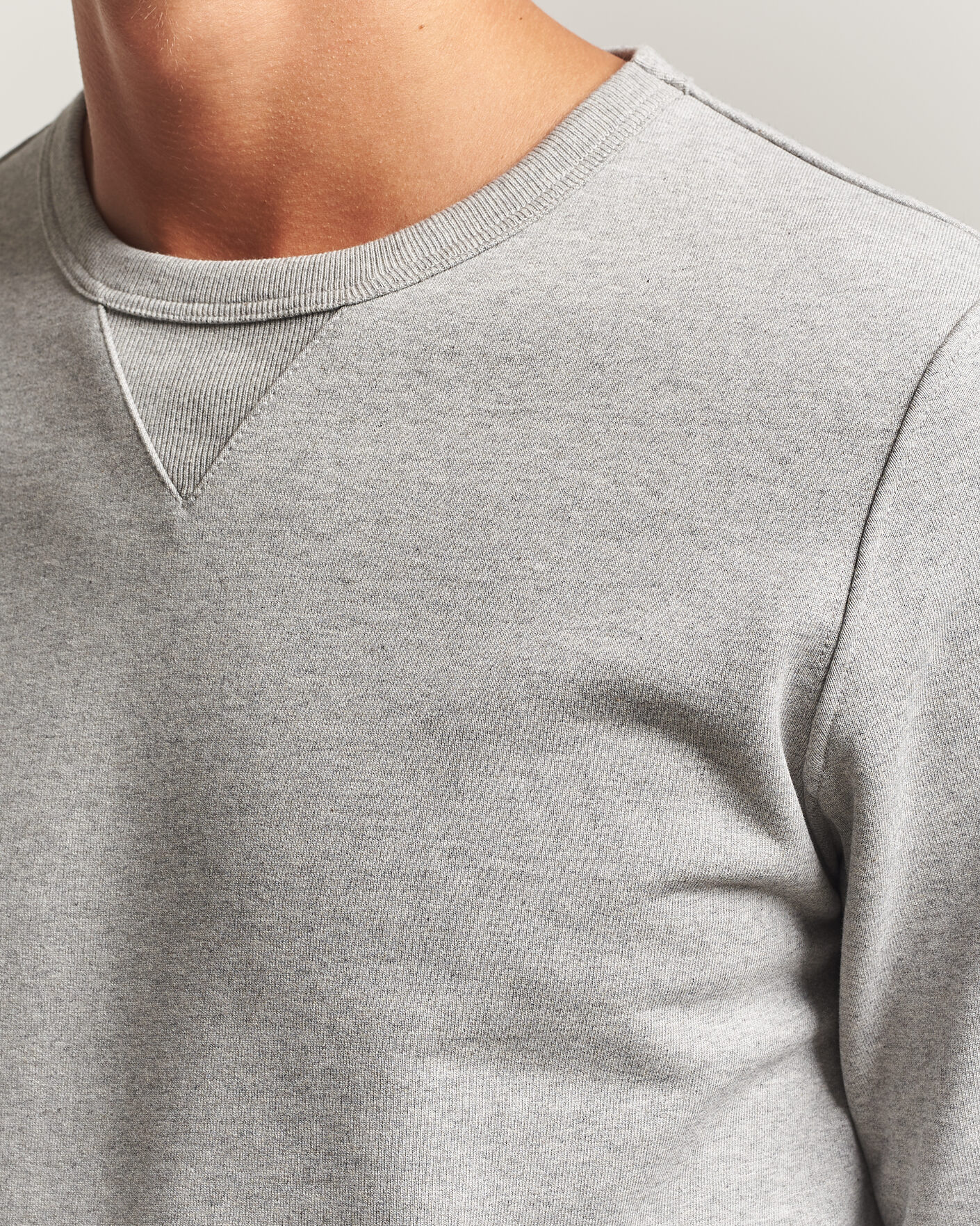Uomini | Maglieria | Merz b. Schwanen | Classic Fit Loopwheeled Heavyweight Sweatshirt Grey Melange