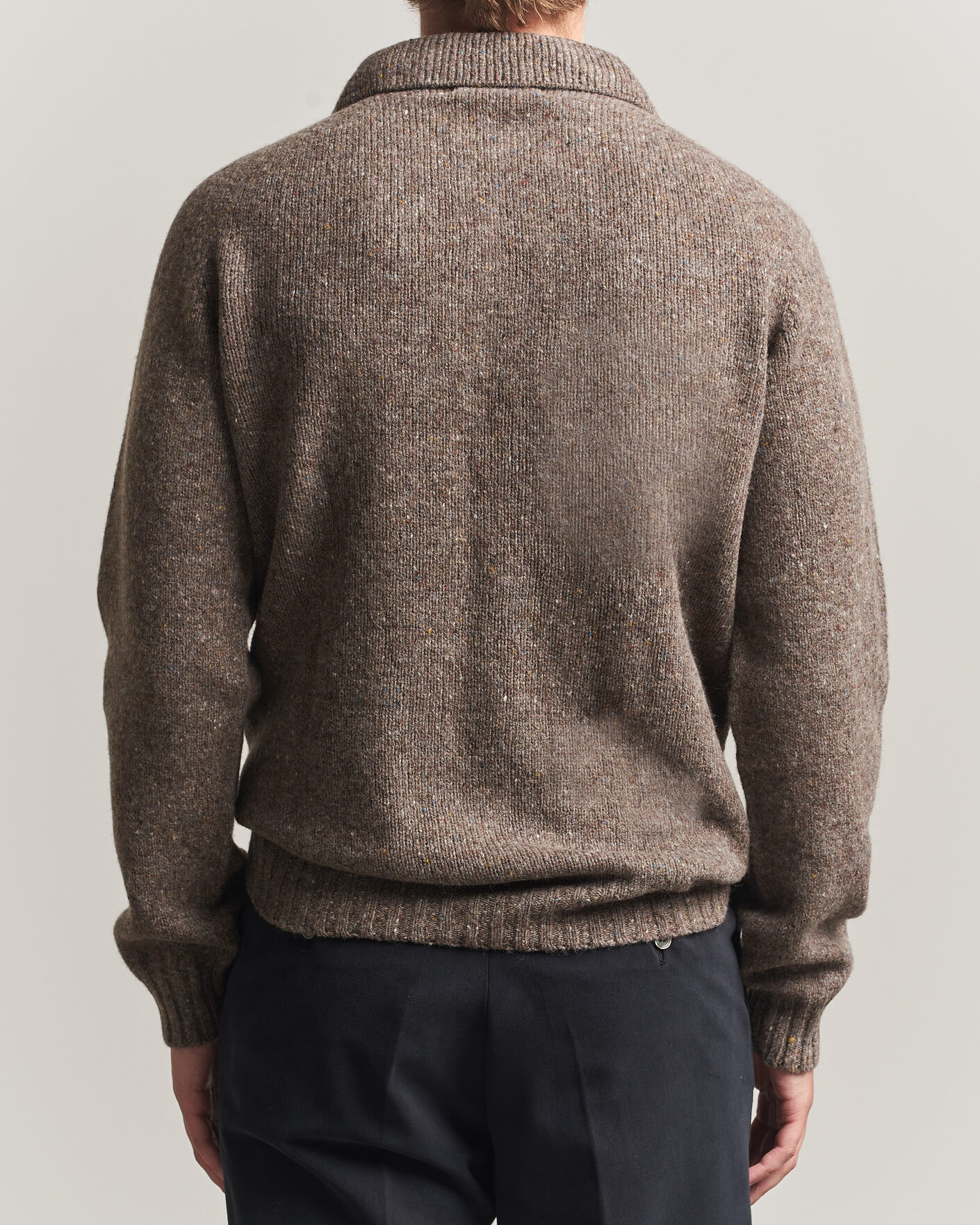 Uomini | Maglieria | Harley Of Scotland | Donegal Wool Polo Brown