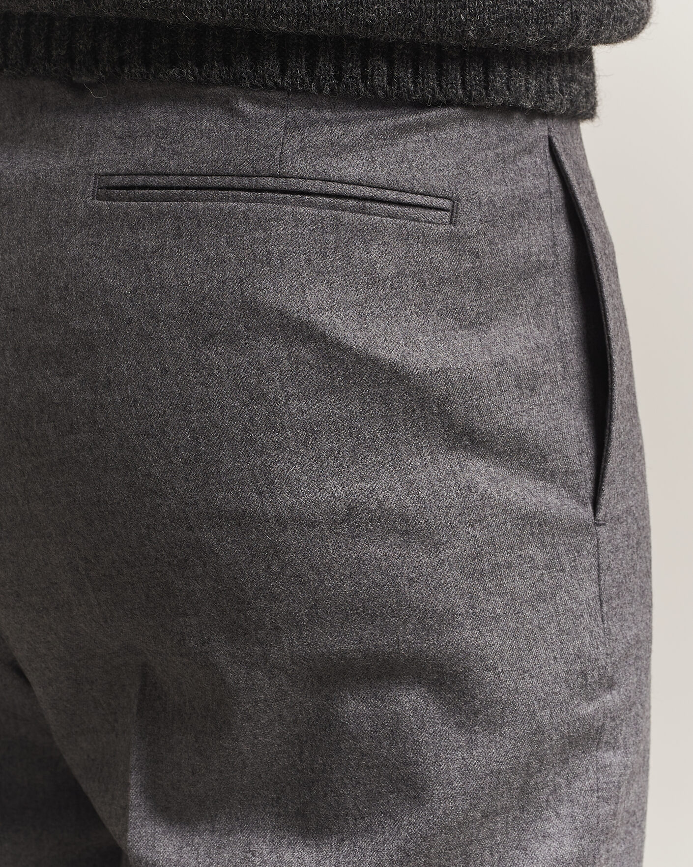 Uomini | Pantaloni | Kamakura Shirts | Saxony Wool Ivy Trousers Mid Gray