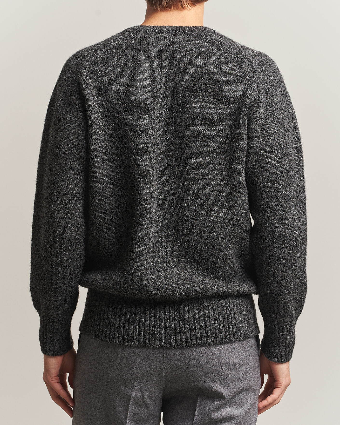 Uomini | Maglieria | Kamakura Shirts | 5 Gauge Shetland Sweater Gray