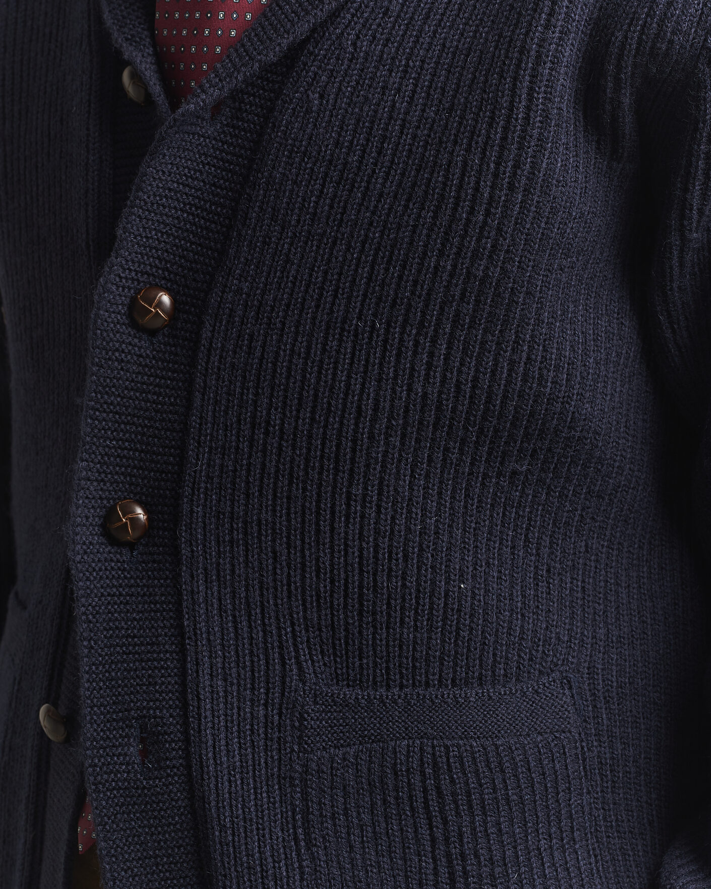 Uomini | Maglieria | Kamakura Shirts | McQueen Shawl Collar Cardigan Navy