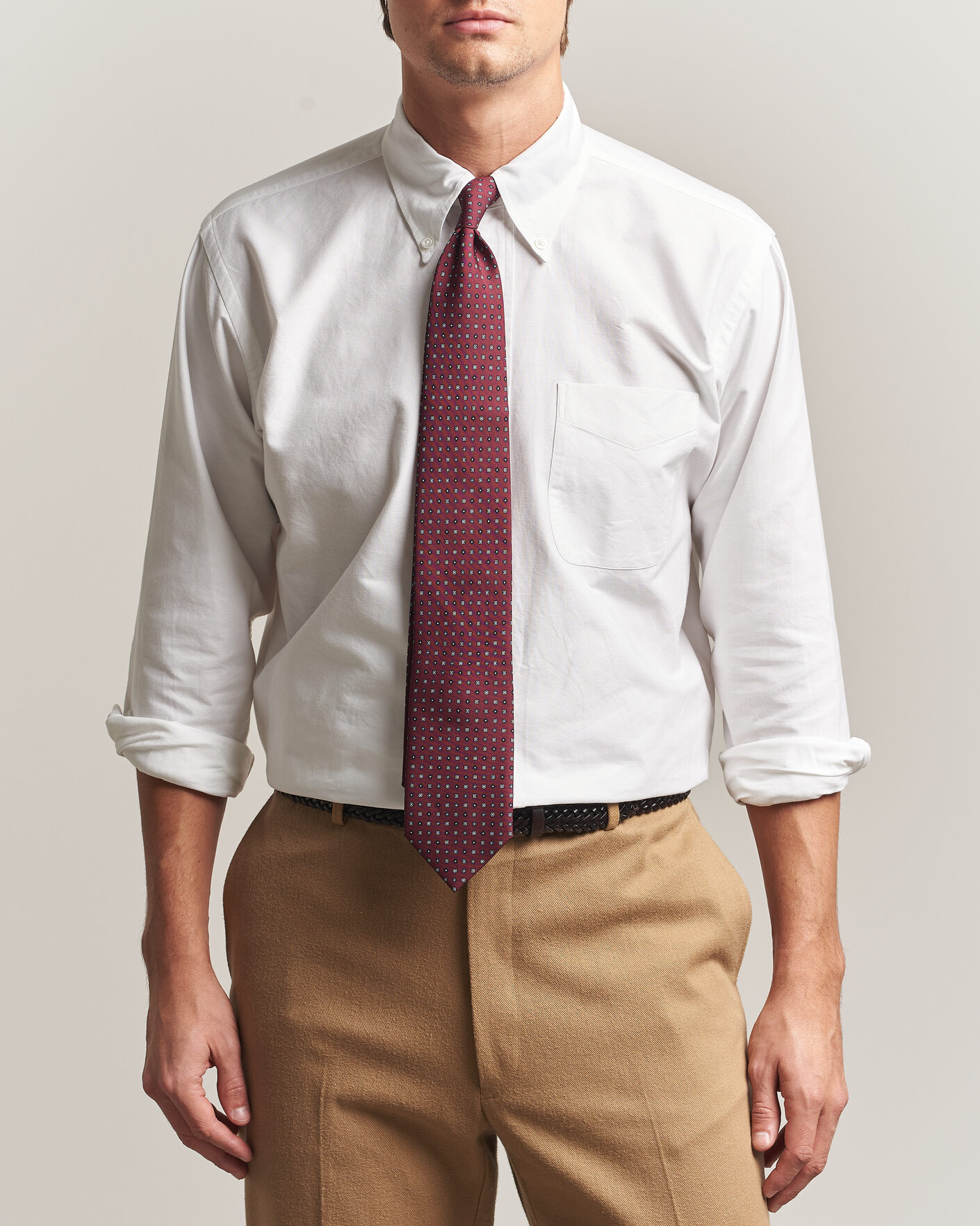 Uomini | Camicie | Kamakura Shirts | Ametora Japanese Oxford BD Shirt White