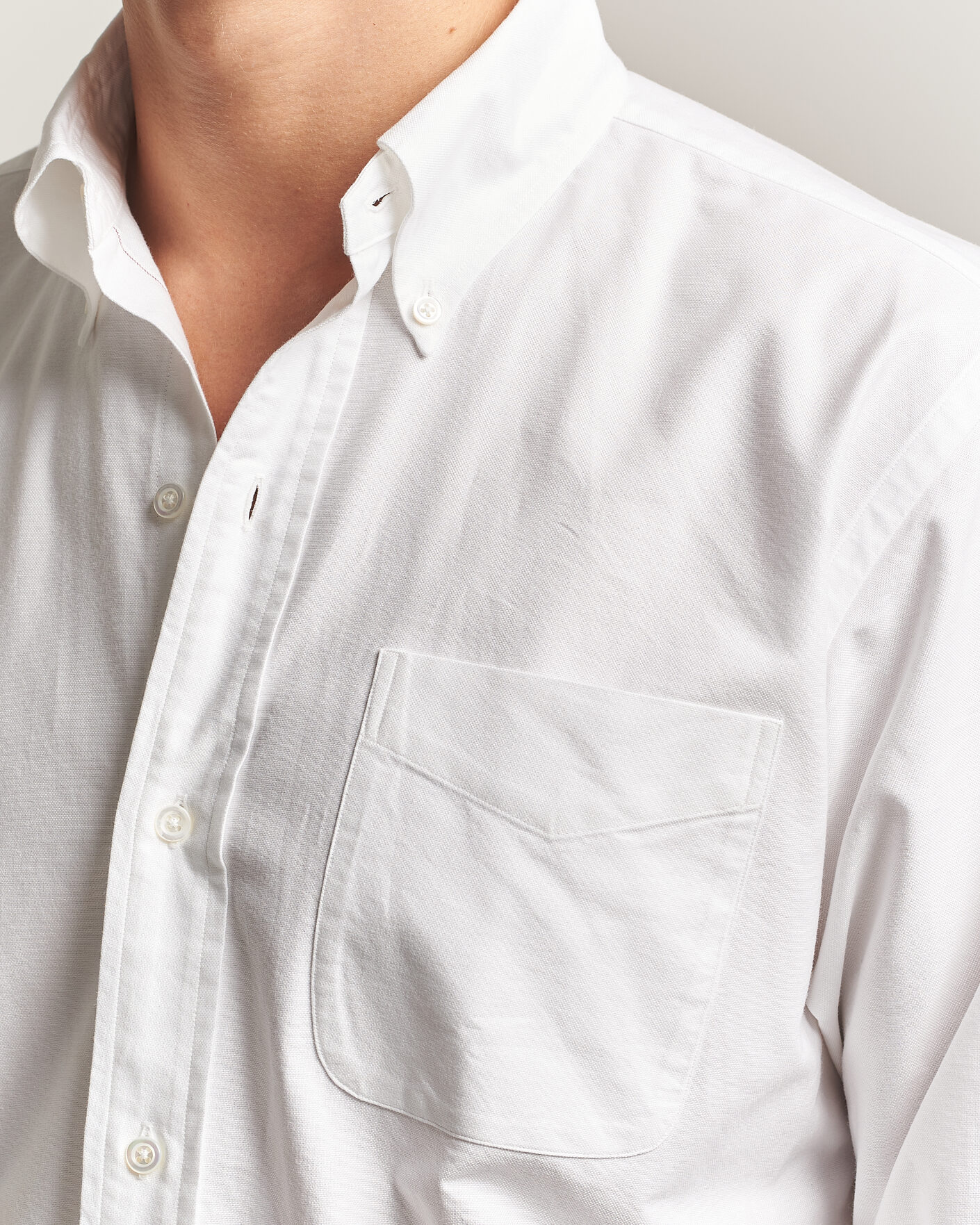 Uomini | Camicie | Kamakura Shirts | Ametora Japanese Oxford BD Shirt White