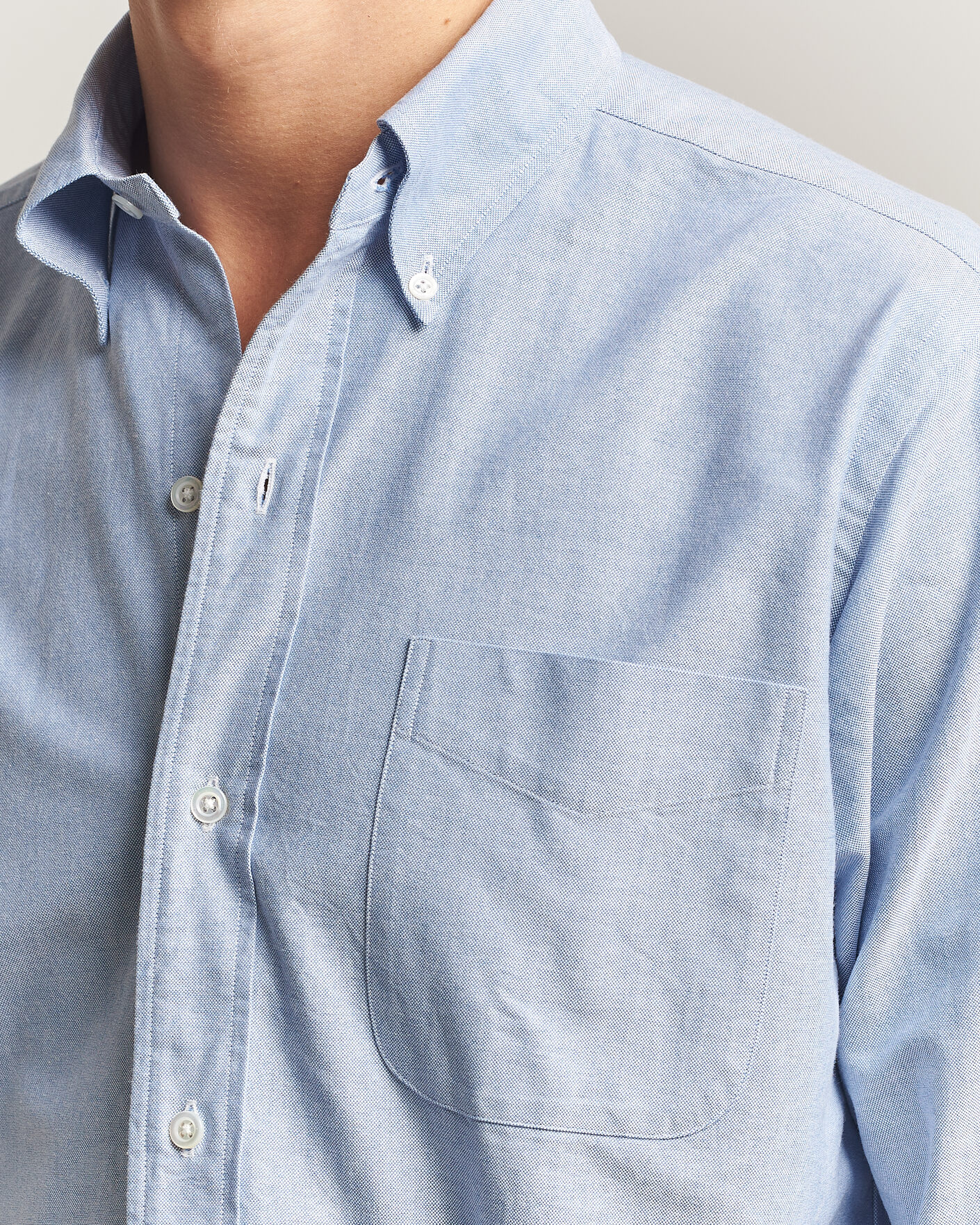 Uomini | Camicie | Kamakura Shirts | Ametora Japanese Oxford BD Shirt Light Blue