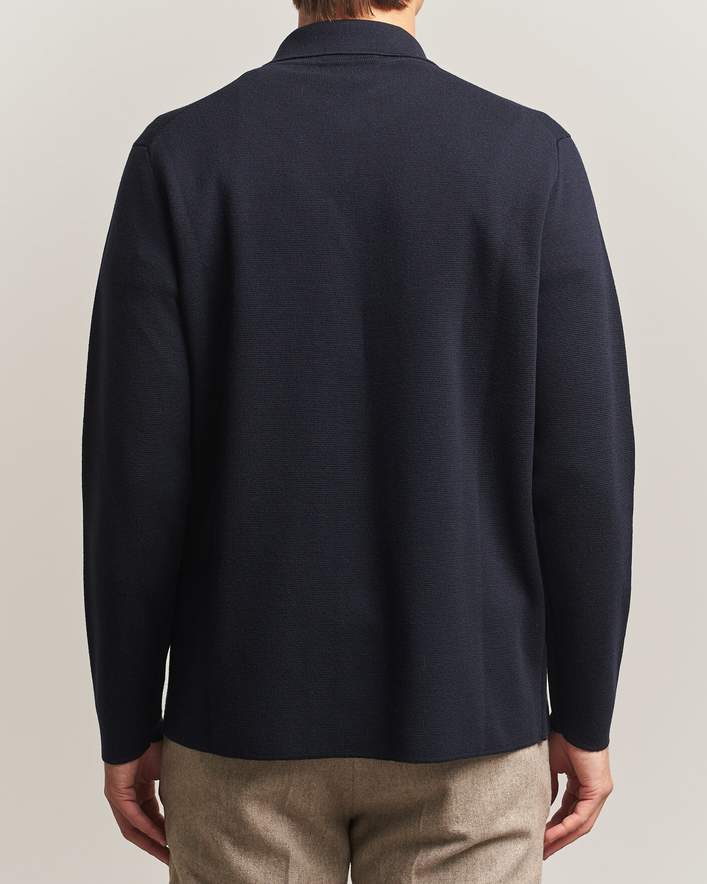 Uomini | Camicie | Lardini | Knitted Pocket Overshirt Navy