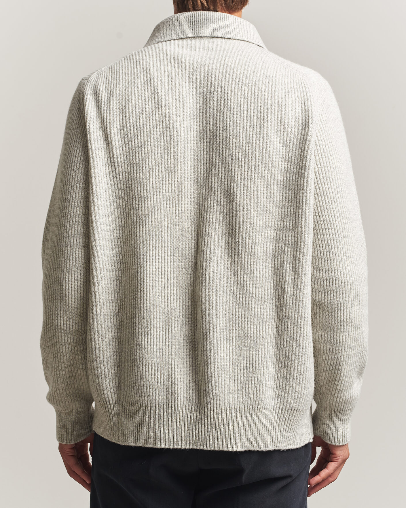 Uomini | Maglieria | Lardini | Heavy Knitted Cardigan Light Grey