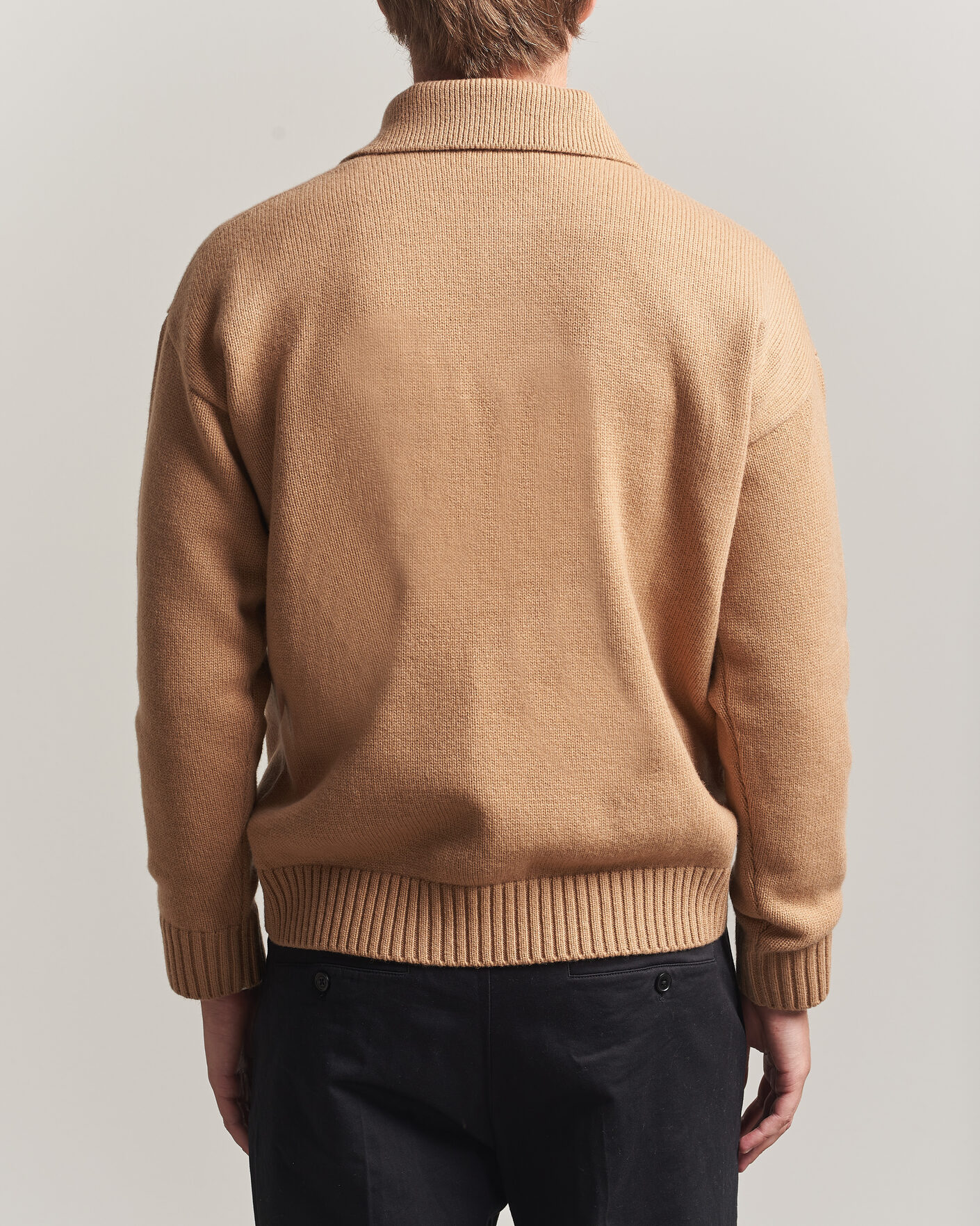Uomini | Maglieria | Lardini | Knitted Wool/Cashmere Polo Brown
