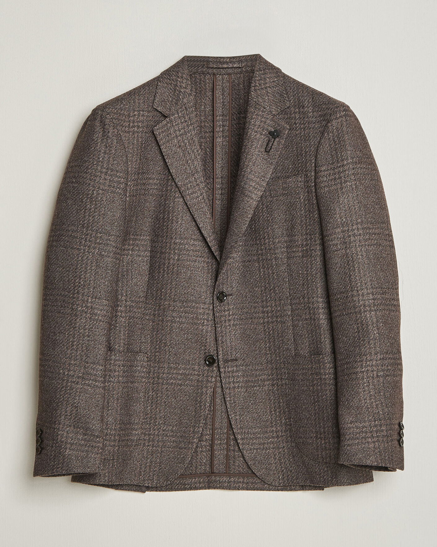 Uomini | Blazers | Lardini | Wool Structure Checked Blazer Brown