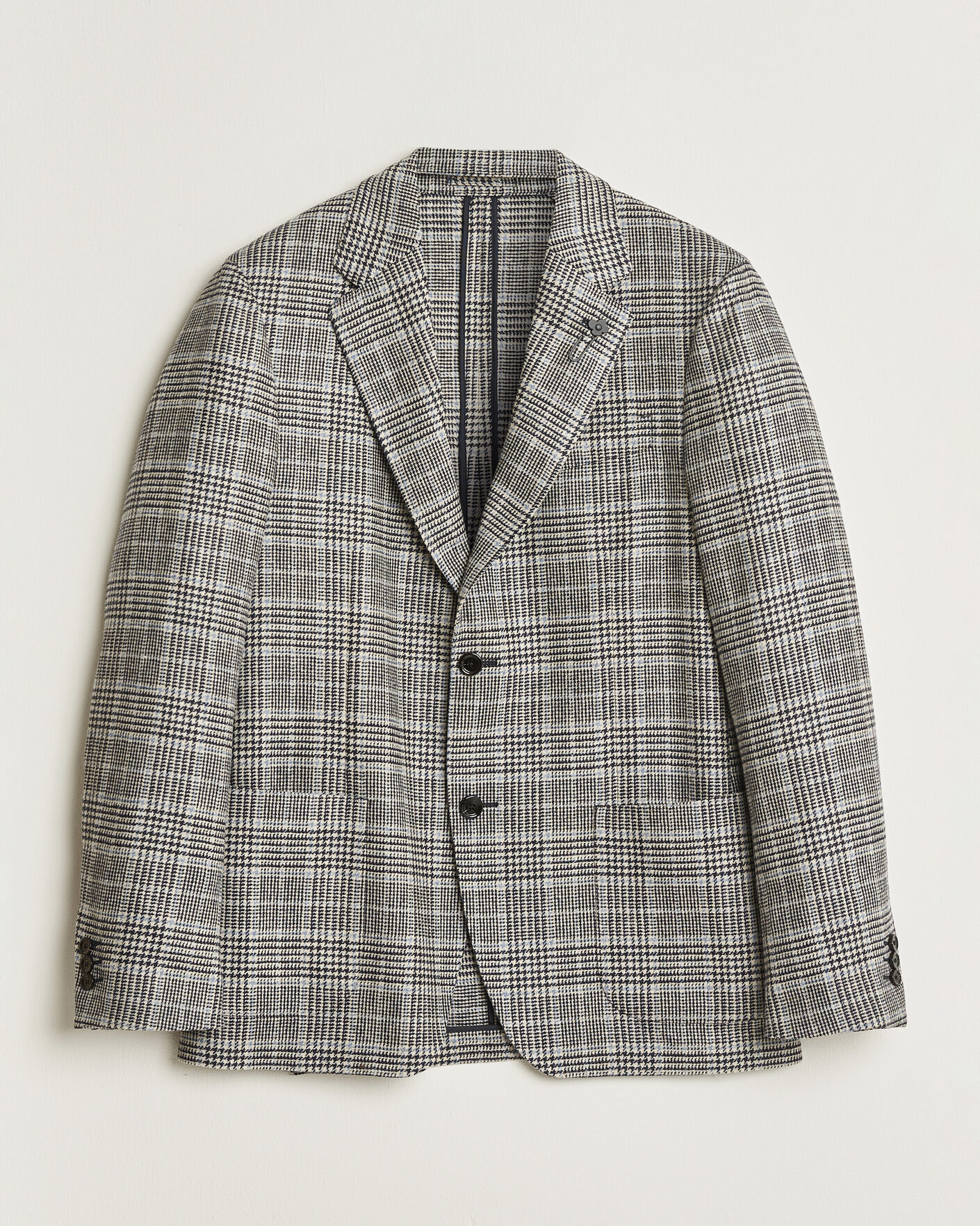 Uomini | Blazers | Lardini | Wool/Cashmere Houndstooth Blazer Blue