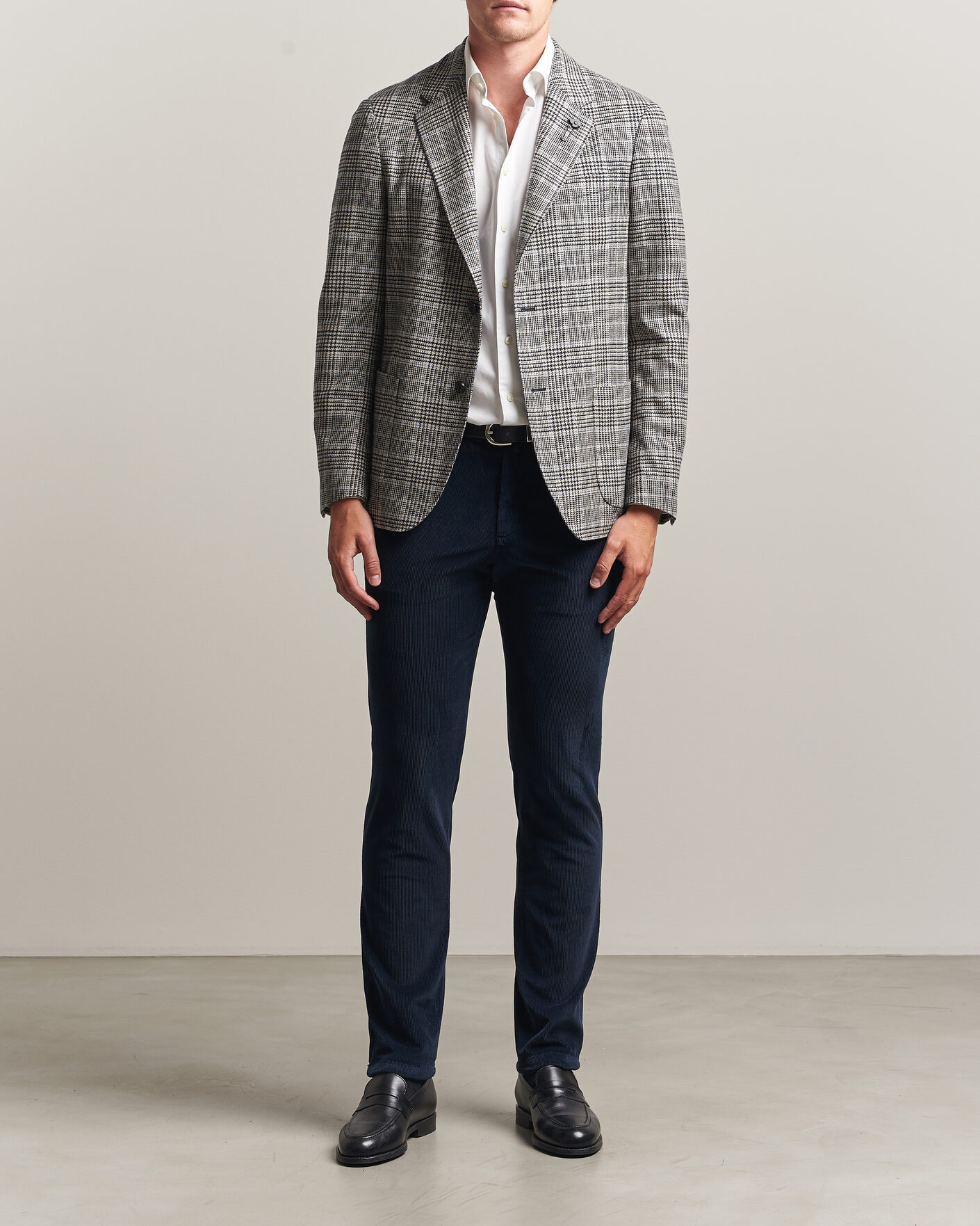 Uomini | Blazers | Lardini | Wool/Cashmere Houndstooth Blazer Blue