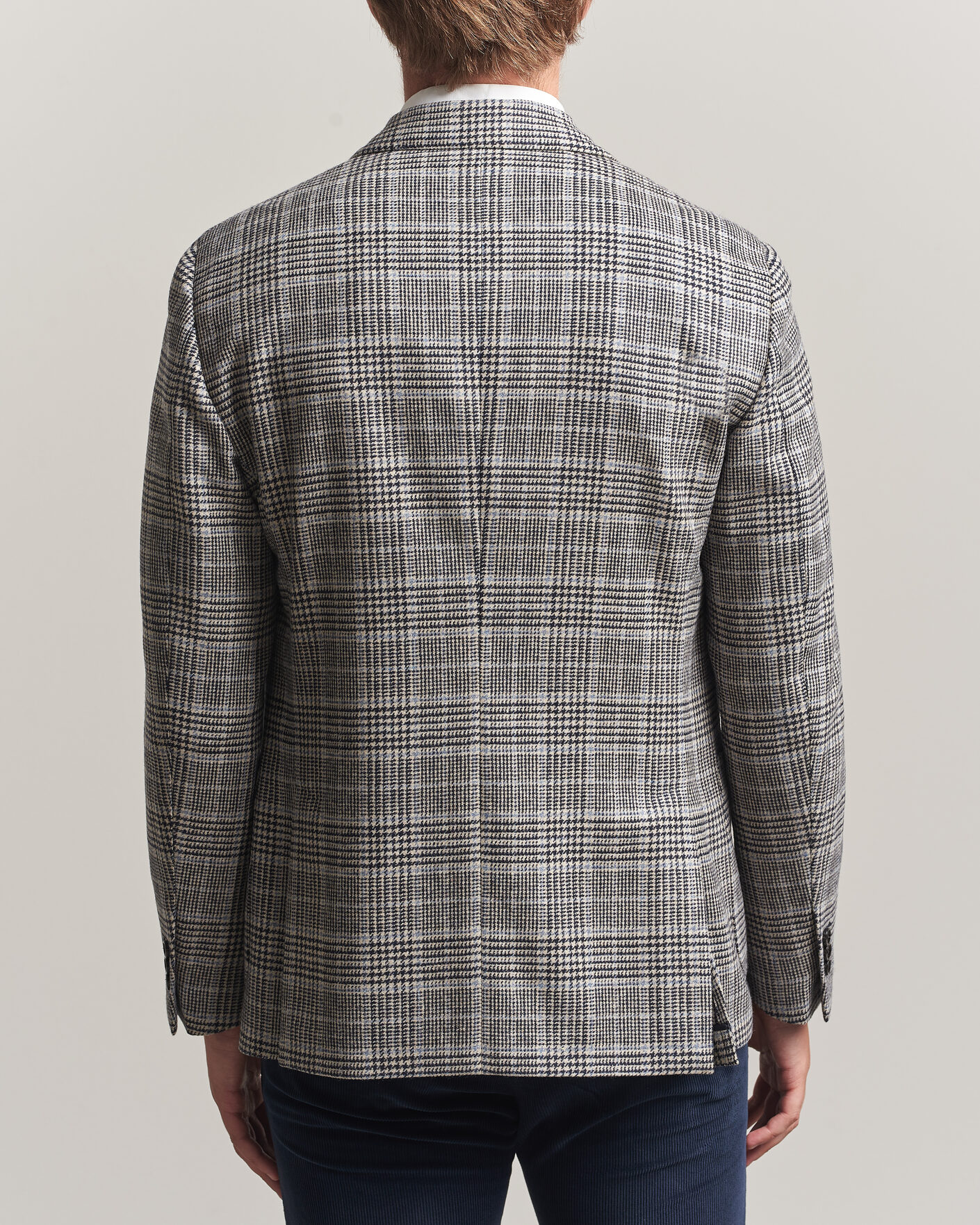 Uomini | Blazers | Lardini | Wool/Cashmere Houndstooth Blazer Blue