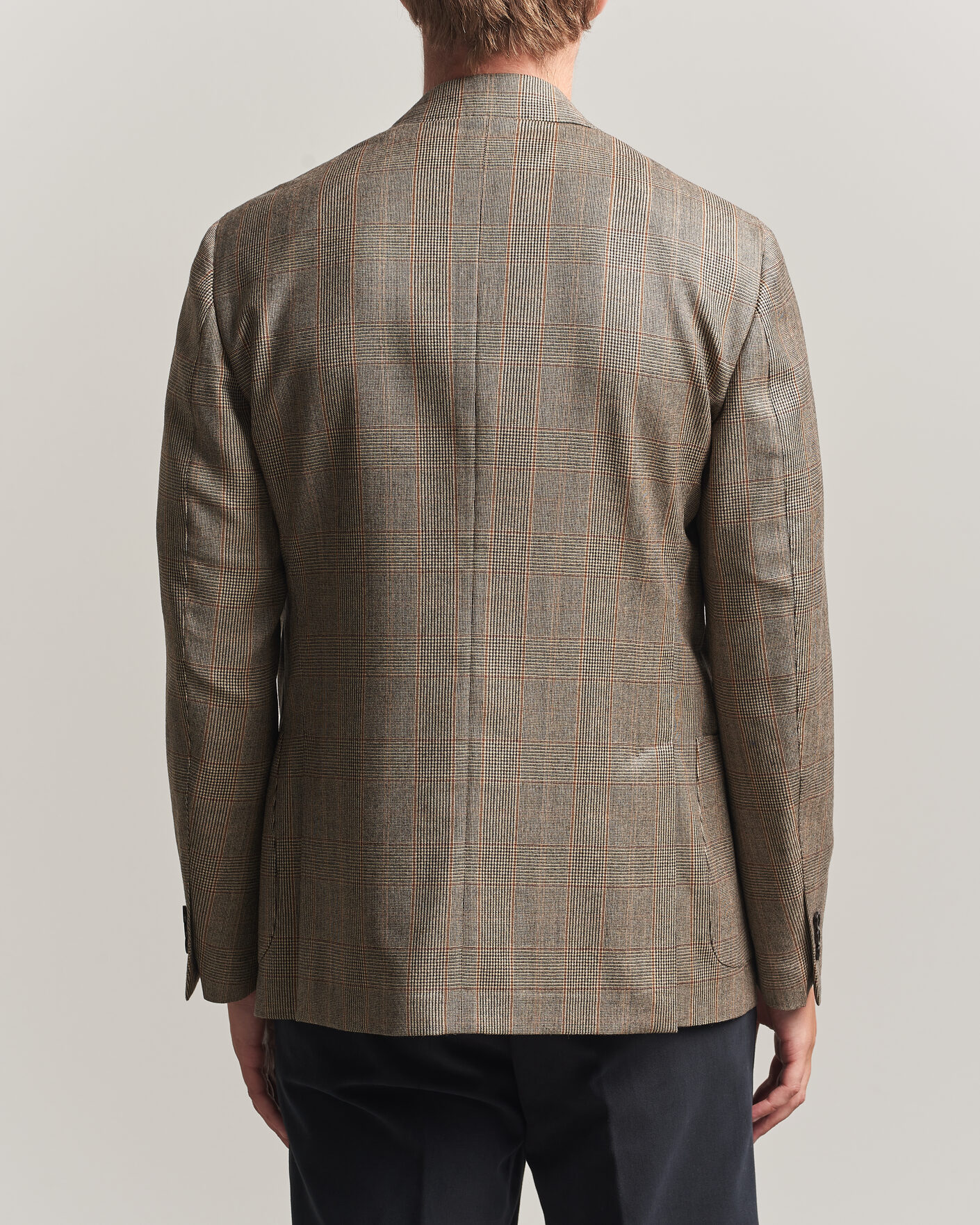 Uomini | Blazers | Lardini | Wool Prince of Wales Check Blazer Brown