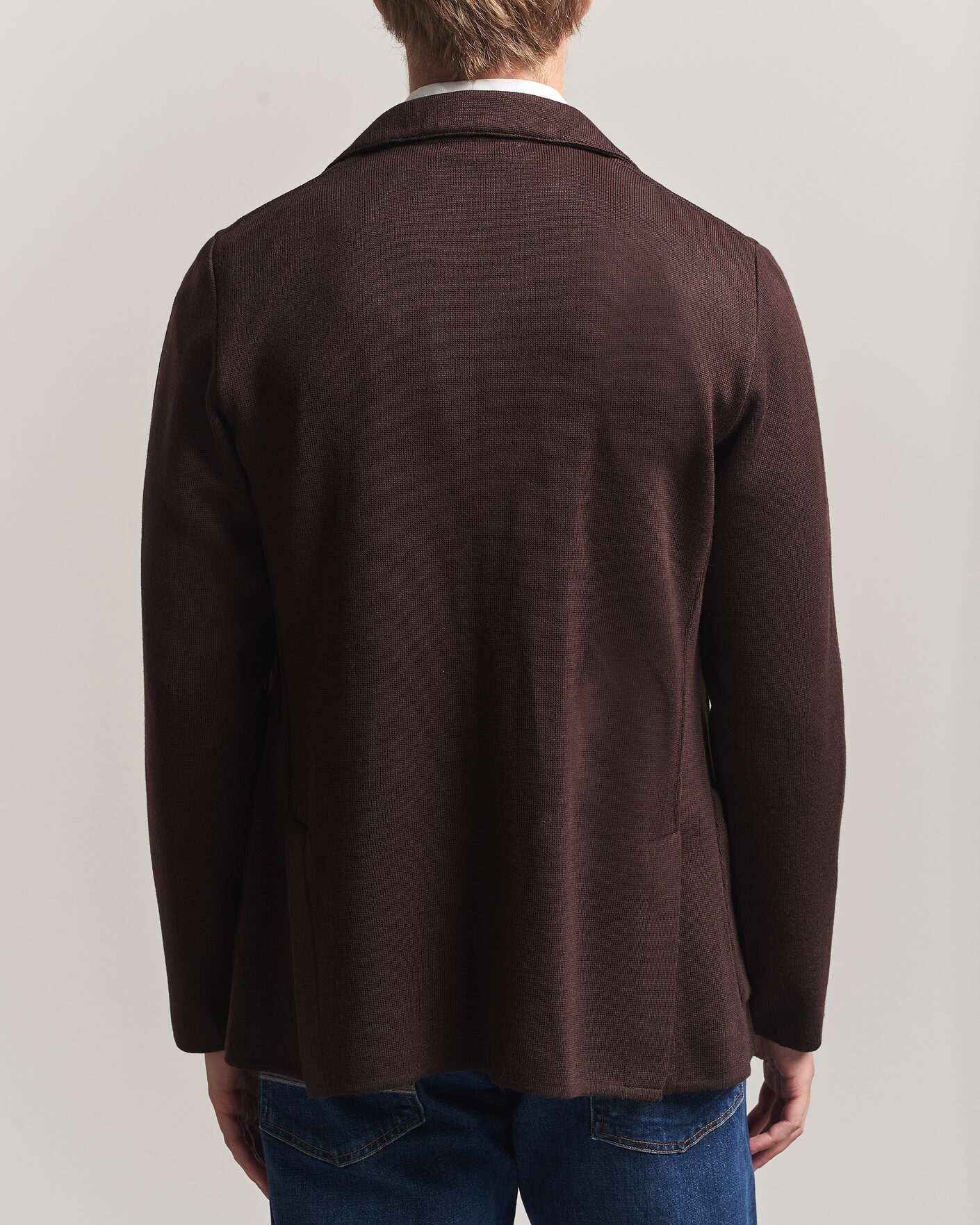 Uomini | Blazers | Lardini | Knitted Wool Blazer Brown